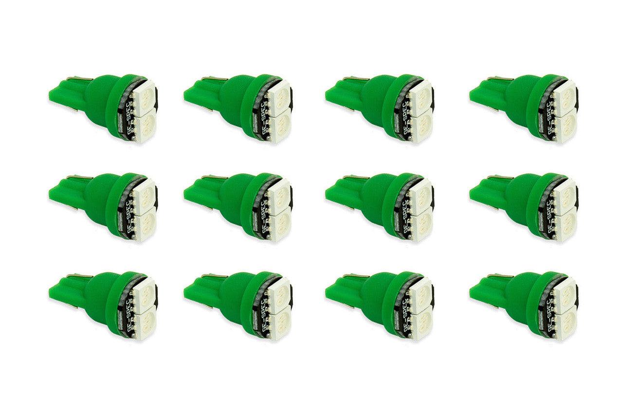 Diode Dynamics 194 LED Bulb SMD2 LED Green Set of 12 - Apollo Off-Road