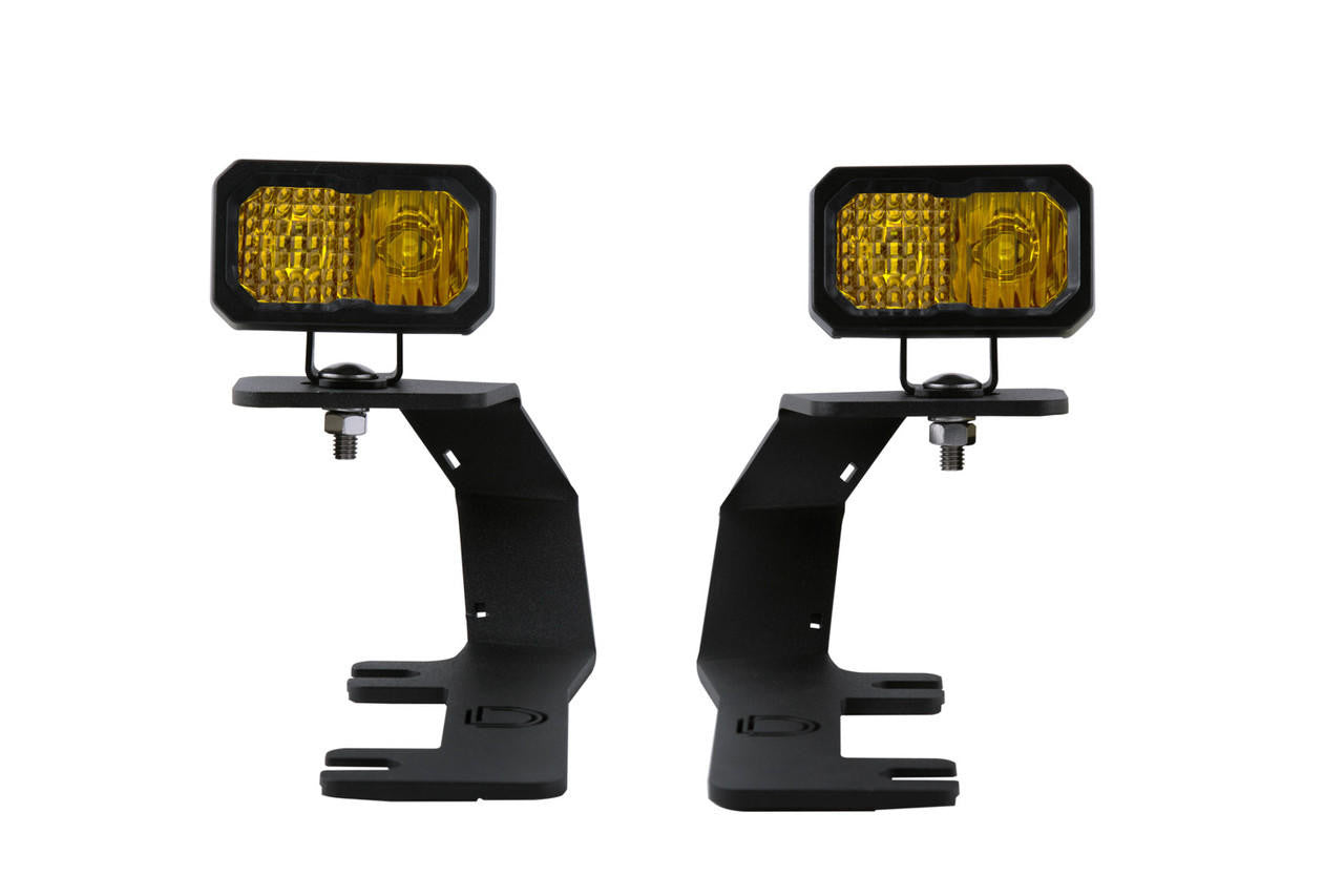 Diode Dynamics SSC2 LED Ditch Light Kit for 2014-2019 Chevrolet Silverado 1500, Sport Yellow Combo - Apollo Off-Road