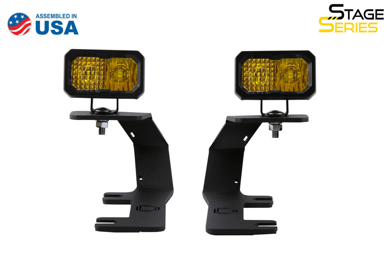 Diode Dynamics SSC2 LED Ditch Light Kit for 2014-2019 Silverado-Sierra, Pro Yellow Combo - Apollo Off-Road