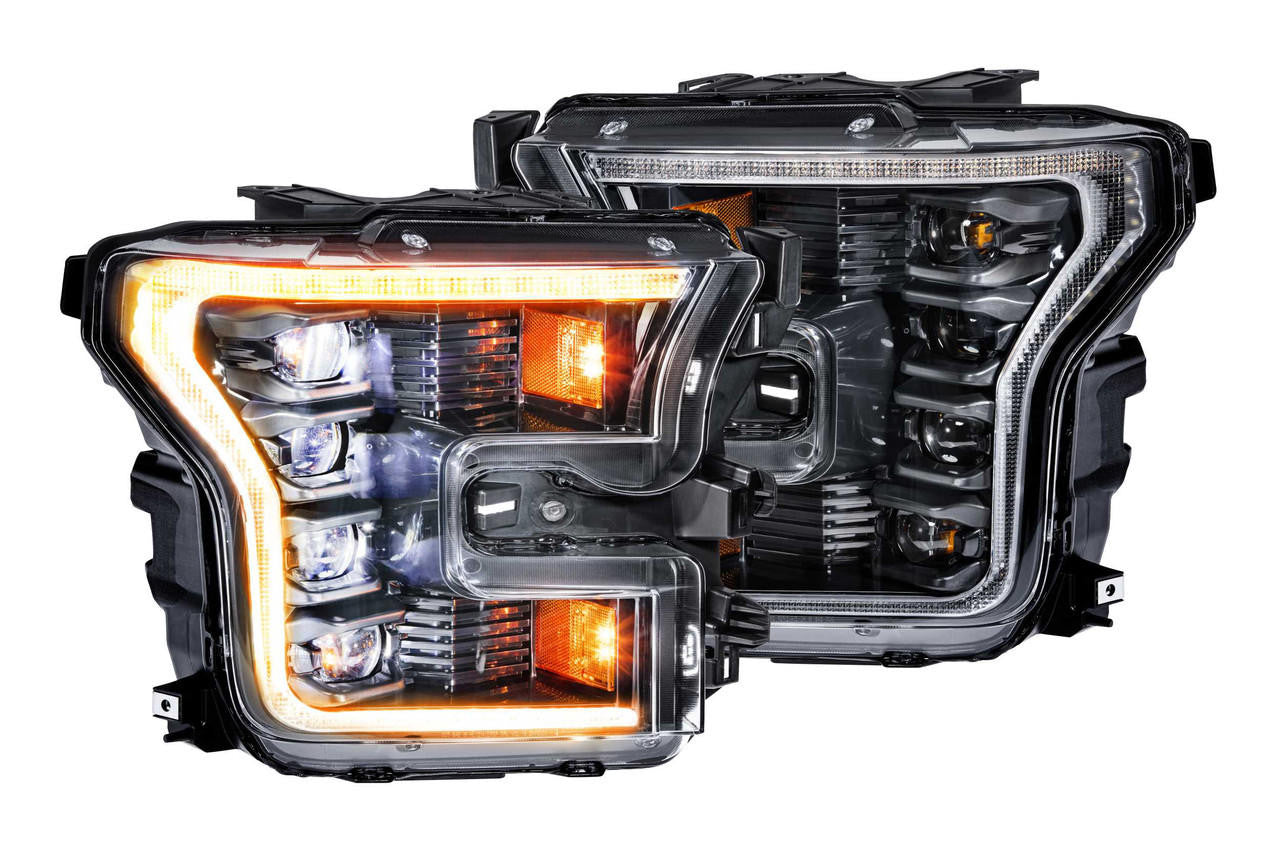 Morimoto XB LED Headlights: Ford F-150 (15-17) and Raptor (17-20), Amber DRL - Apollo Off-Road