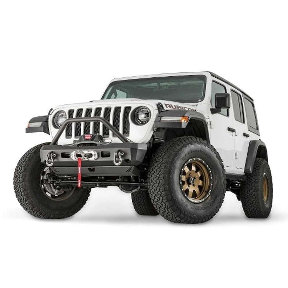 Elite Stubby Front Bumper with Grille Guard Tube for Jeep JL & JT