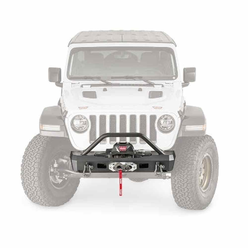 Elite Stubby Front Bumper with Grille Guard Tube for Jeep JL & JT