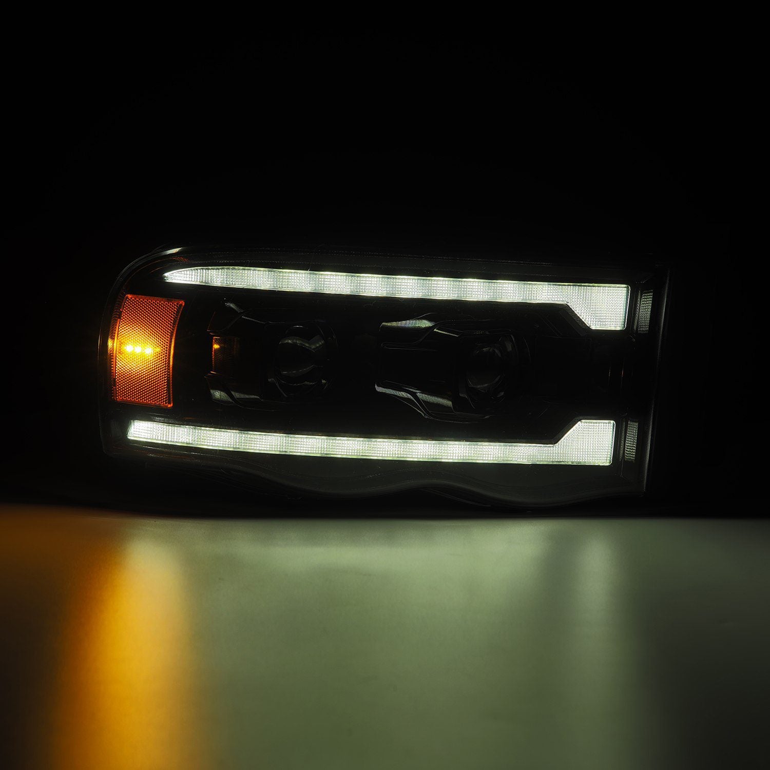 02-05 Dodge Ram LUXX-Series Projector Headlights Alpha-Black - Apollo Off-Road