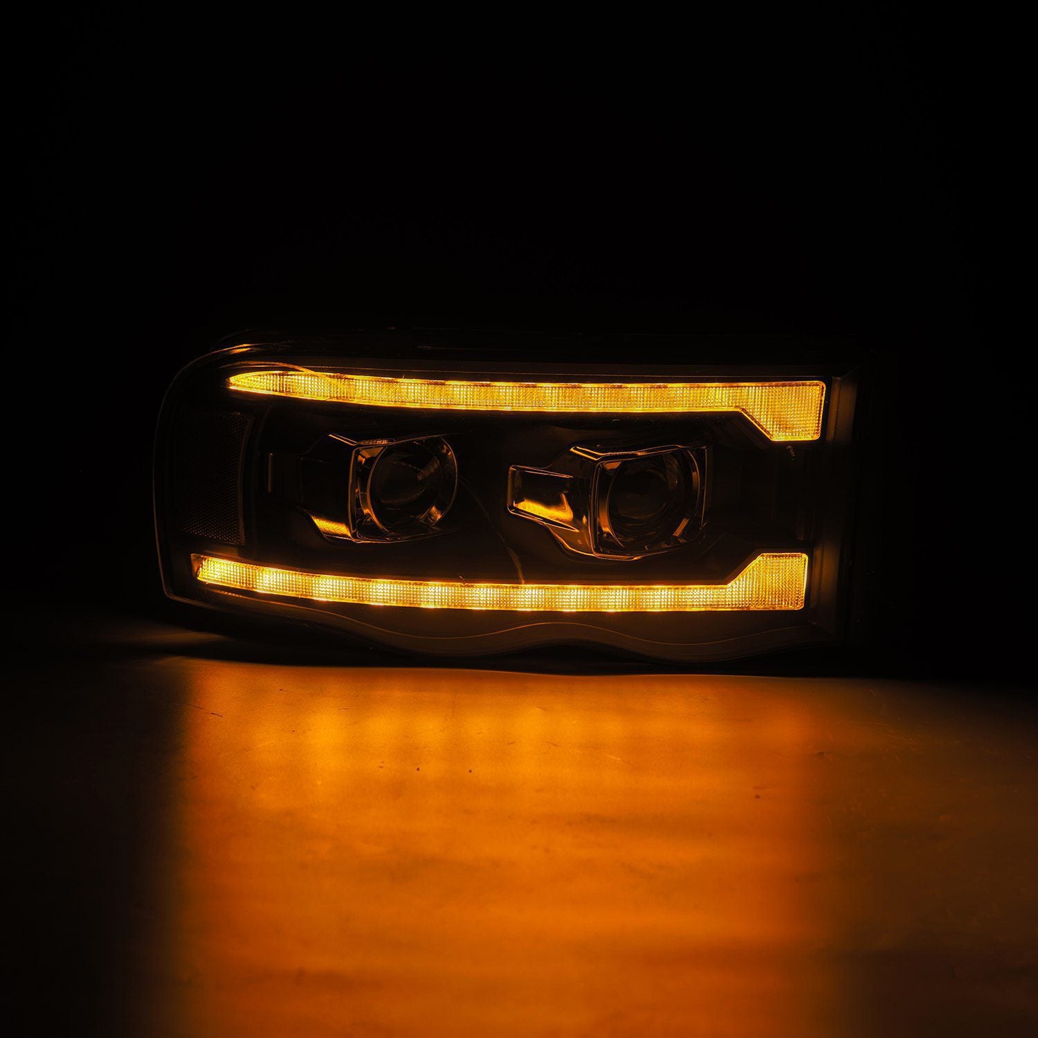 02-05 Dodge Ram LUXX-Series Projector Headlights Black - Apollo Off-Road