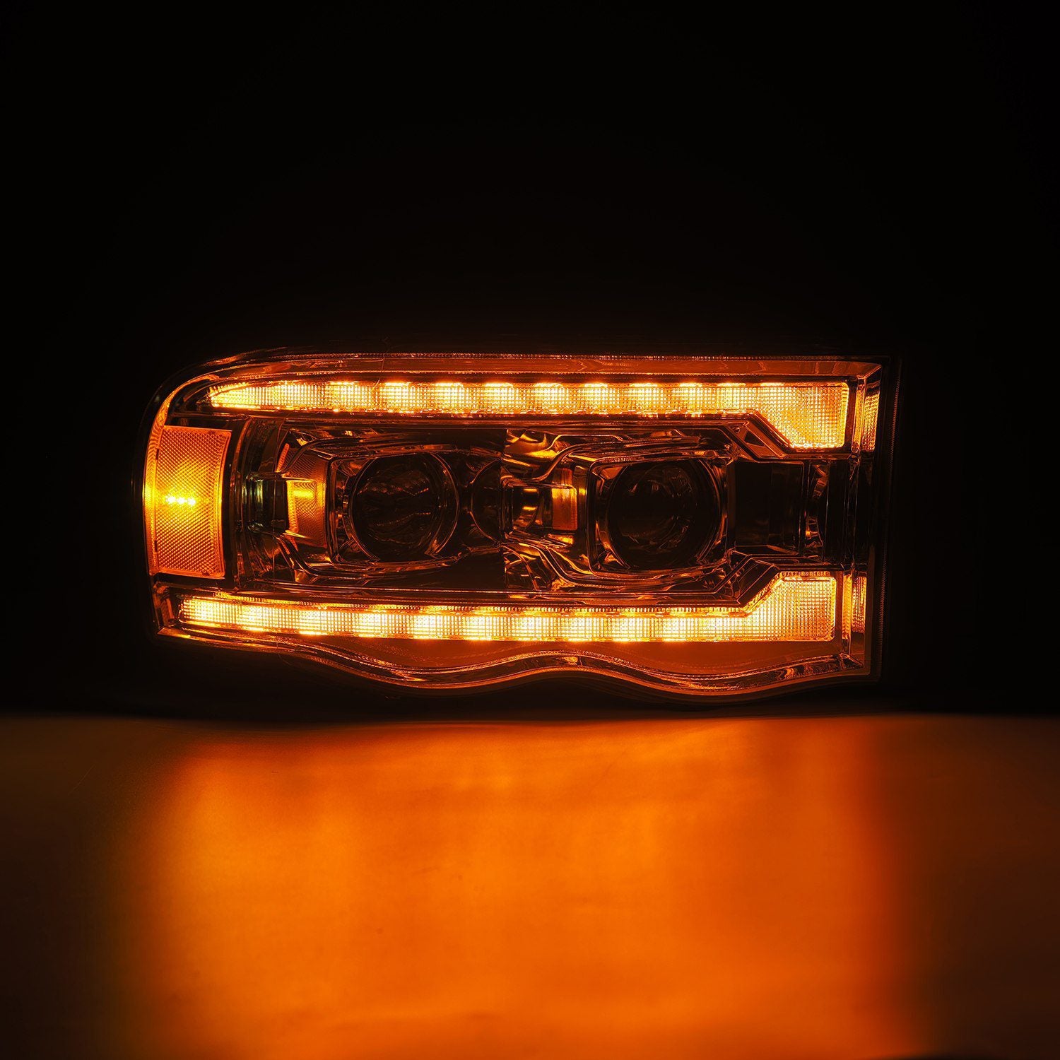 02-05 Dodge Ram LUXX-Series Projector Headlights Chrome - Apollo Off-Road
