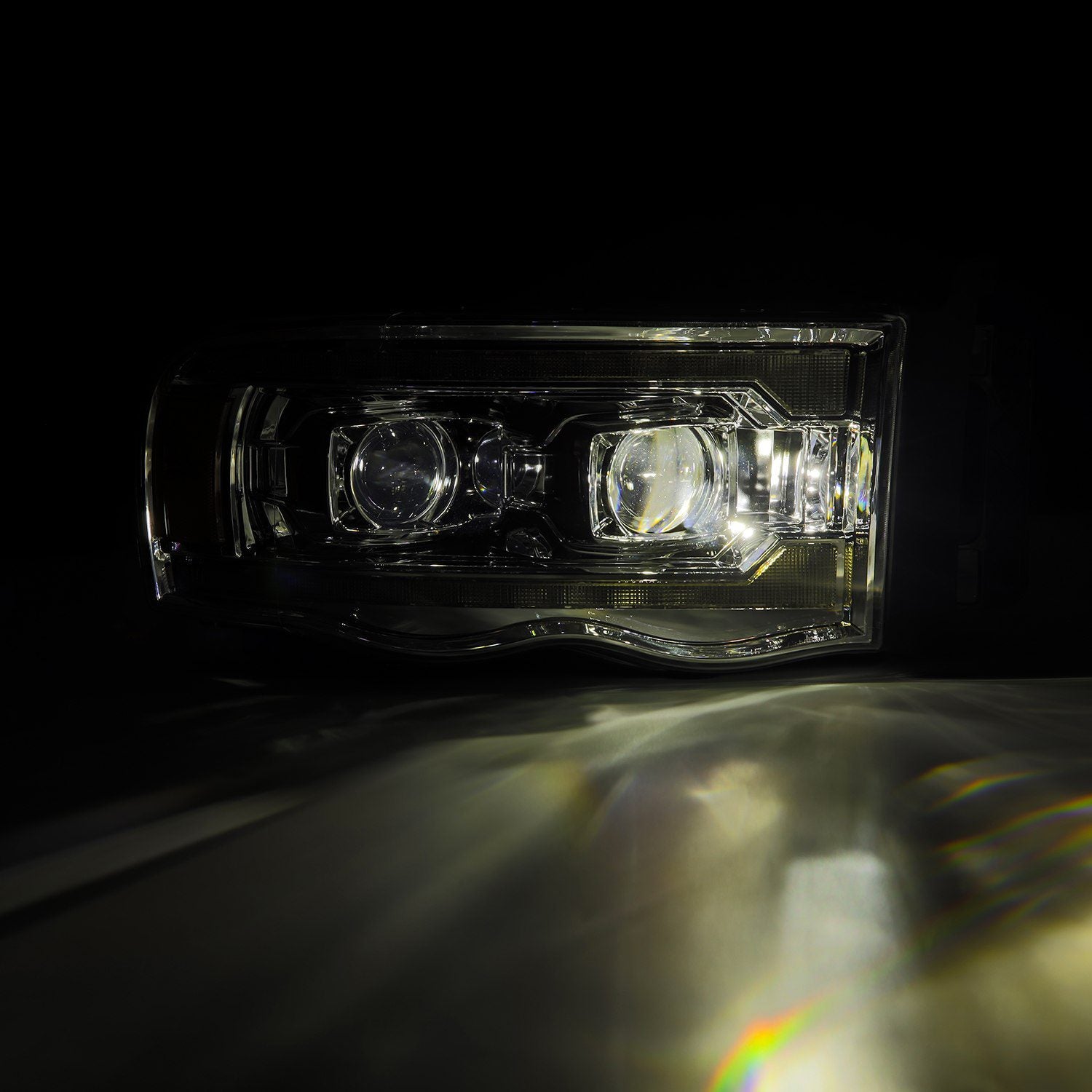 02-05 Dodge Ram LUXX-Series Projector Headlights Chrome - Apollo Off-Road