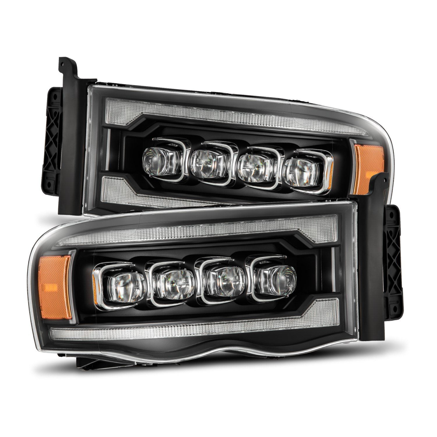 02-05 Dodge Ram NOVA-Series LED Projector Headlights in Black - Apollo Off-Road