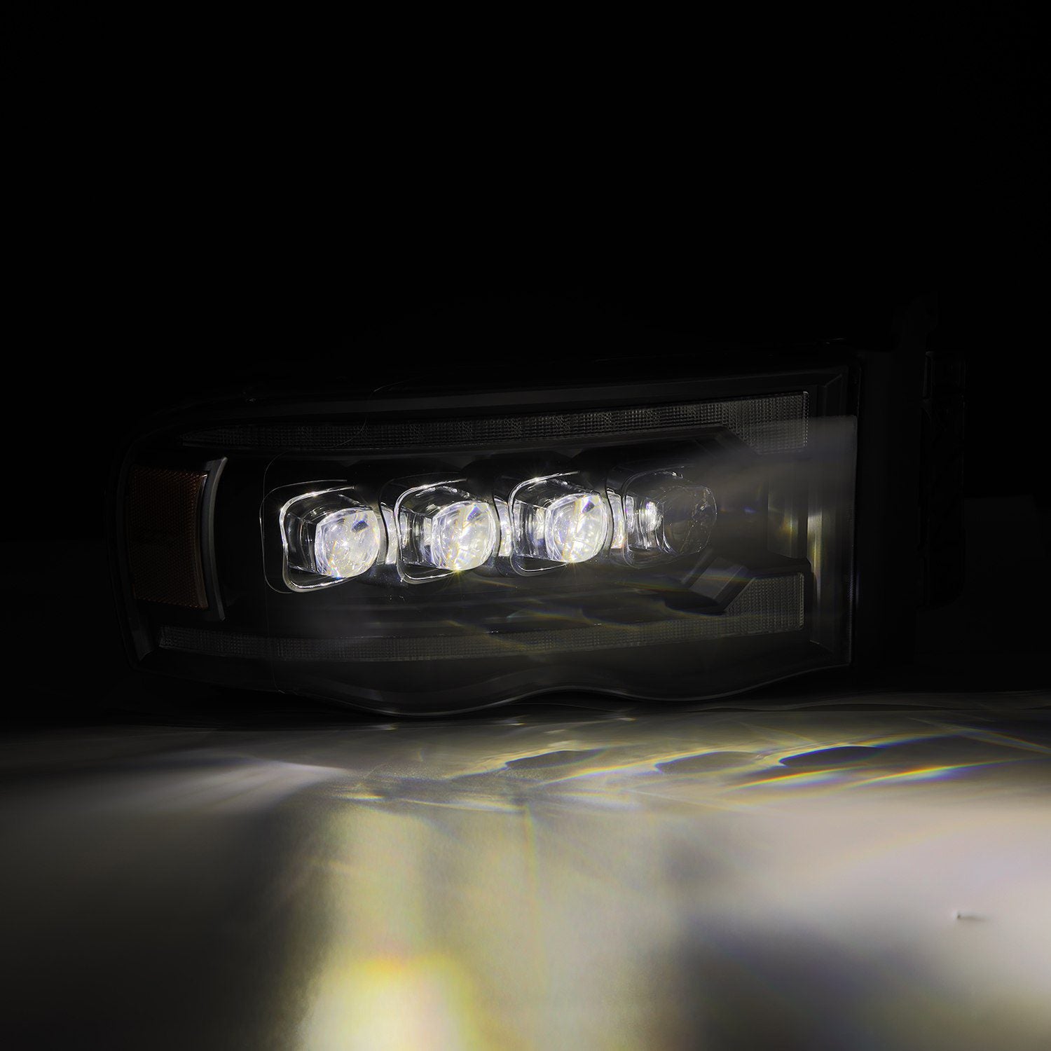 02-05 Dodge Ram NOVA-Series LED Projector Headlights in Black - Apollo Off-Road