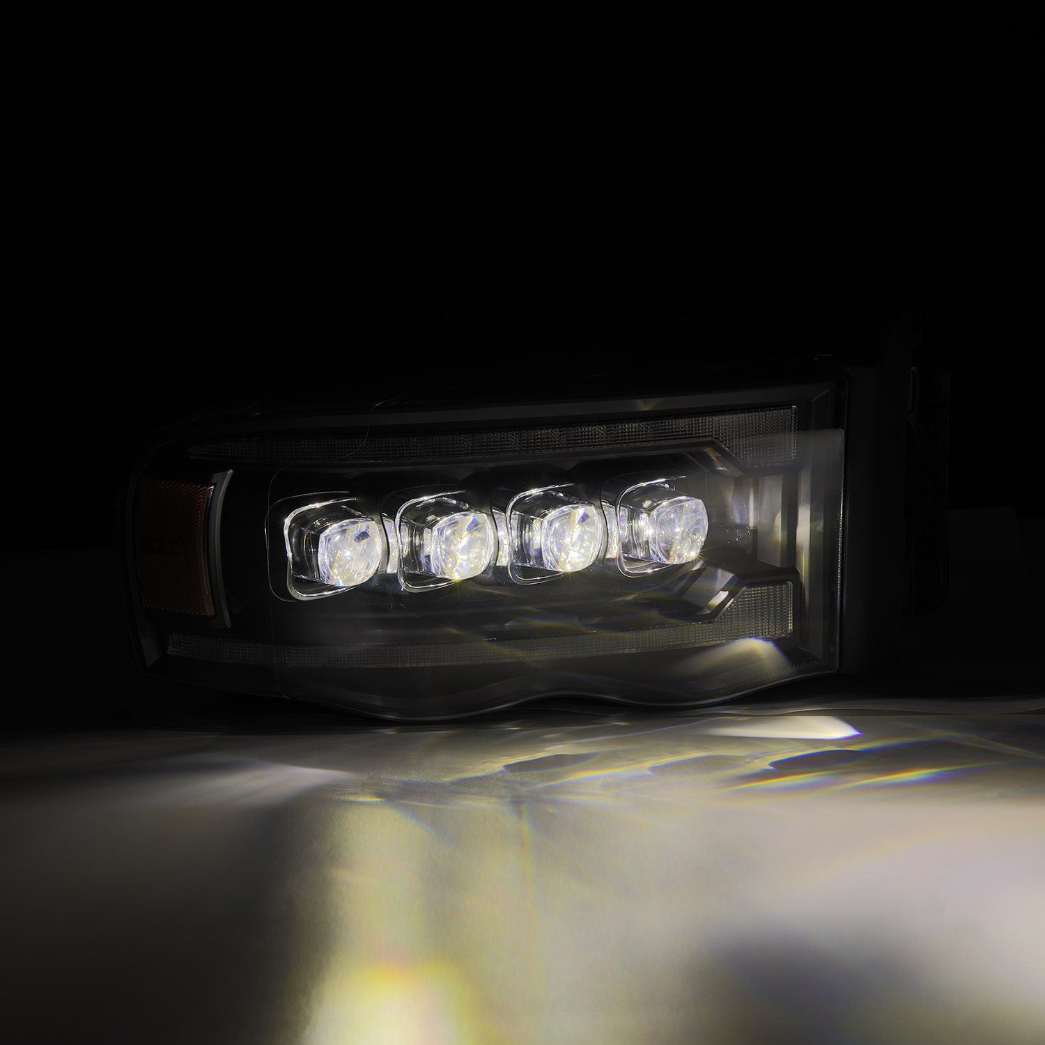 02-05 Dodge Ram NOVA-Series LED Projector Headlights in Black - Apollo Off-Road