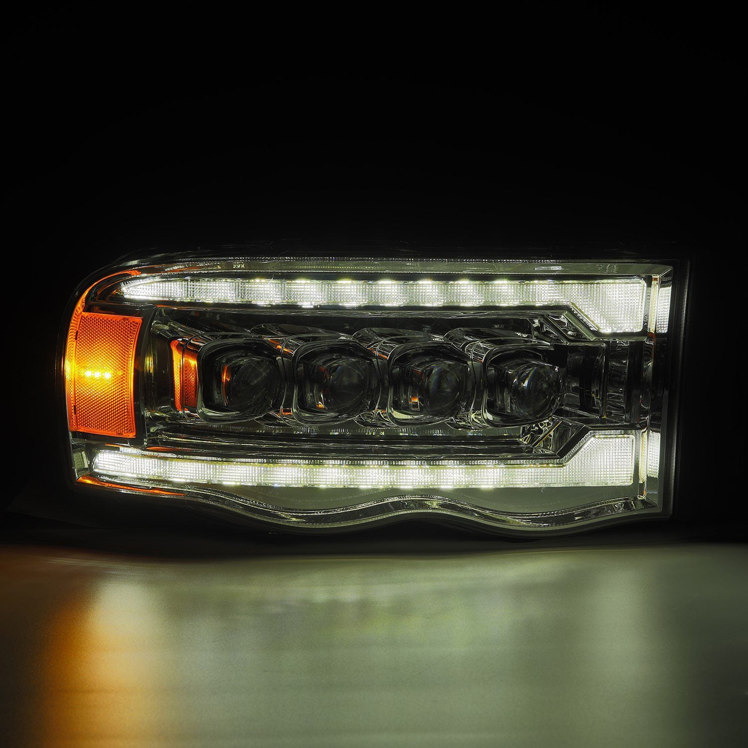 02-05 Dodge Ram NOVA-Series LED Projector Headlights in Chrome - Apollo Off-Road