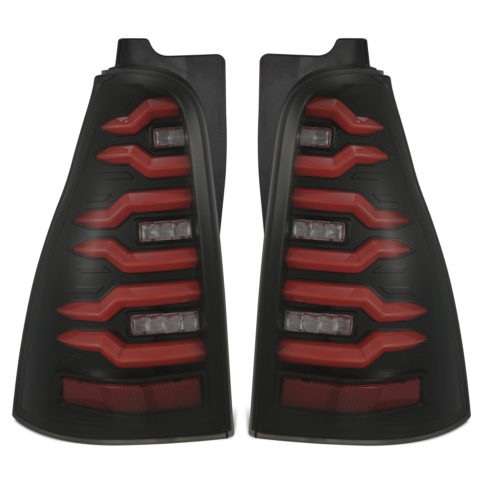 03-09 Toyota 4Runner LUXX-Series LED Tail Lights Black-Red - Apollo Off-Road