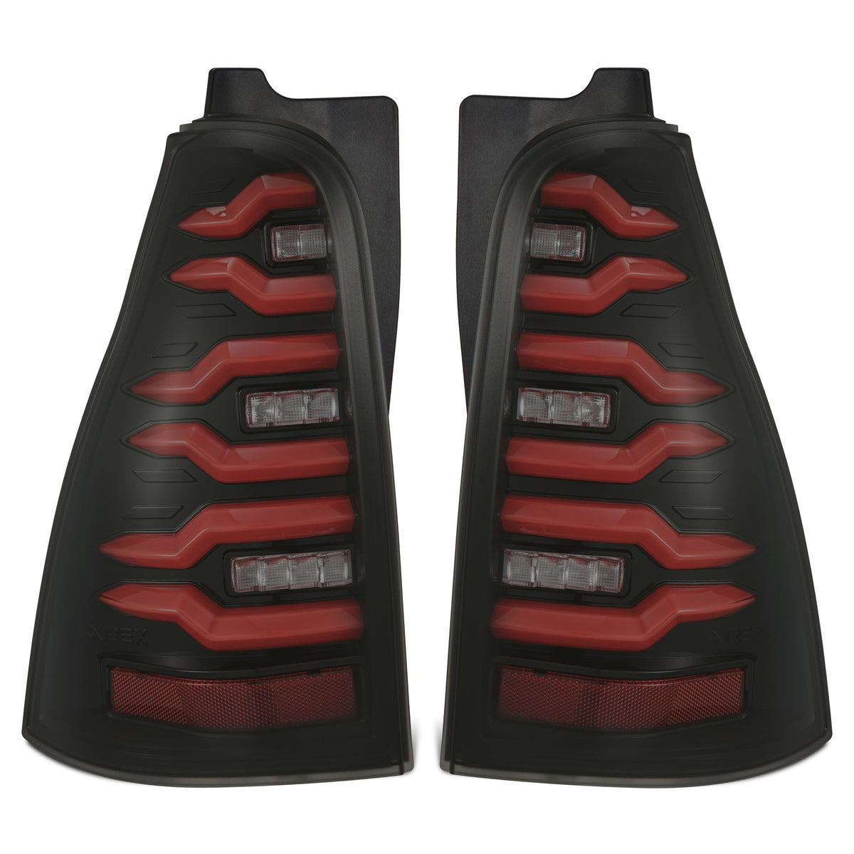 03-09 Toyota 4Runner LUXX-Series LED Tail Lights Black-Red - Apollo Off-Road