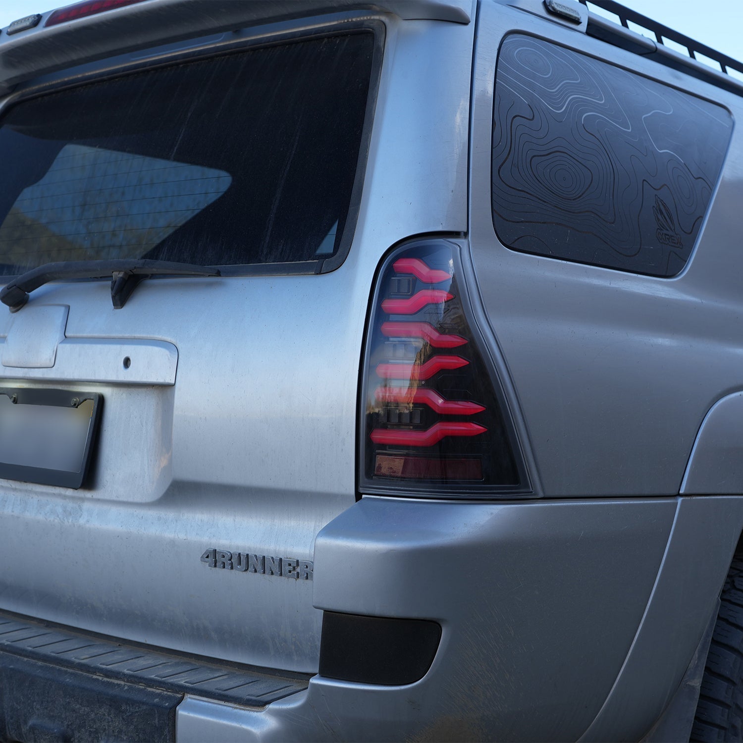 03-09 Toyota 4Runner LUXX-Series LED Tail Lights Black-Red - Apollo Off-Road