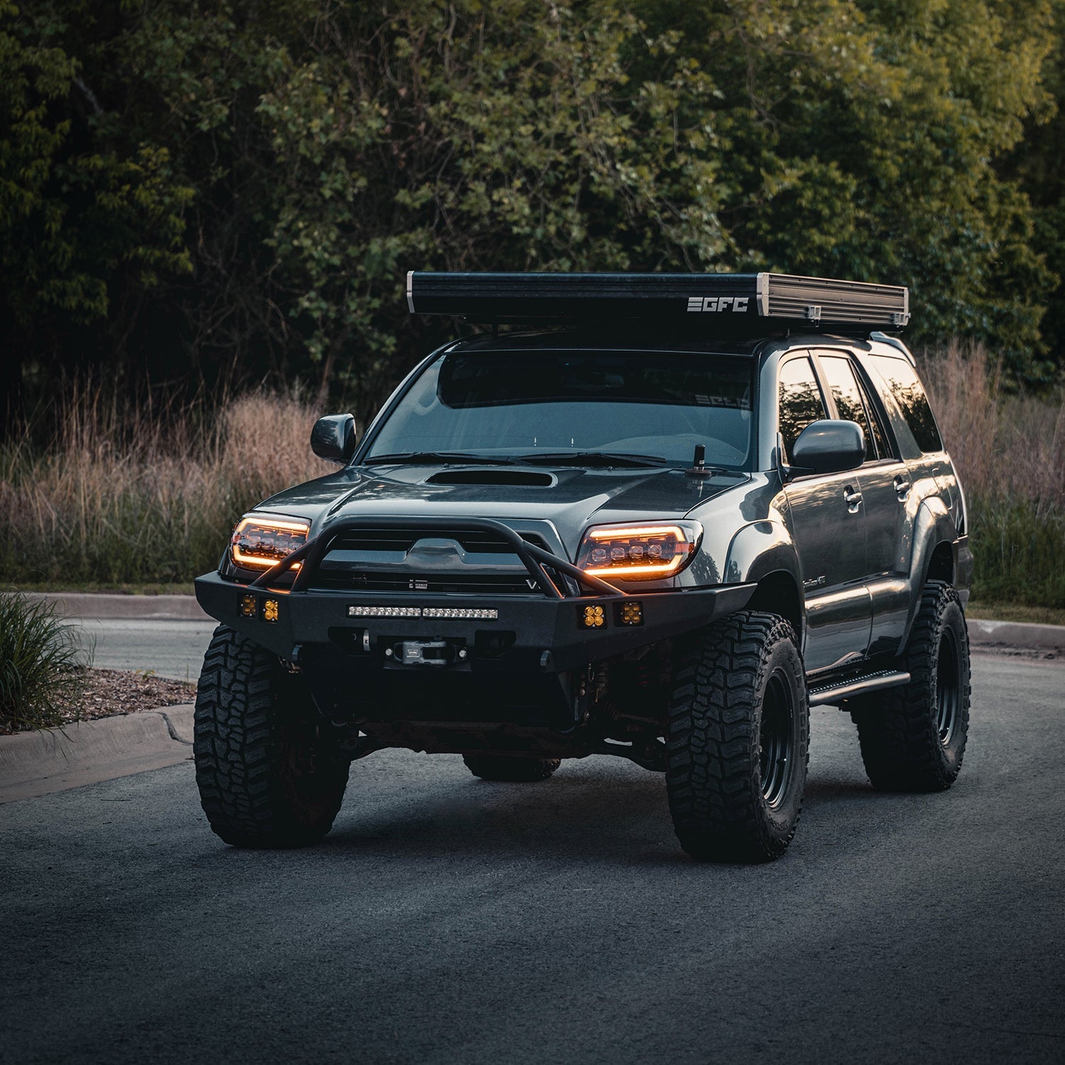 03-09 Toyota 4Runner NOVA-Series LED Projector Headlights Alpha-Black - Apollo Off-Road