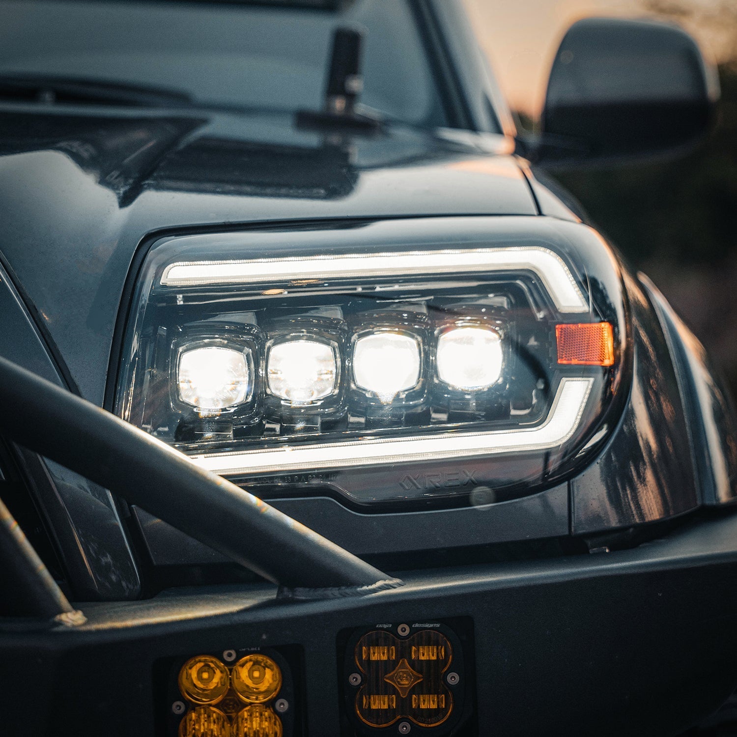 03-09 Toyota 4Runner NOVA-Series LED Projector Headlights Black - Apollo Off-Road