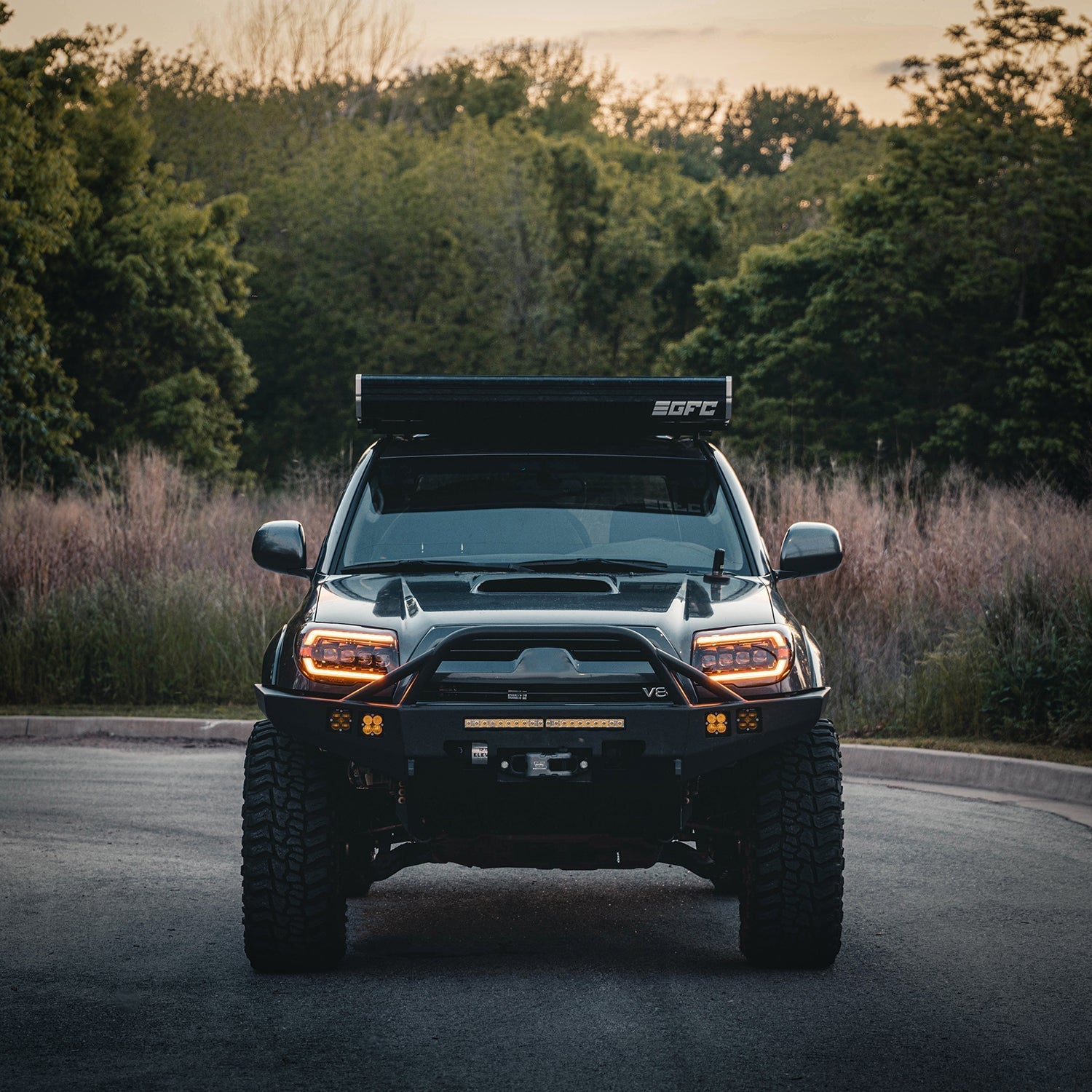 03-09 Toyota 4Runner NOVA-Series LED Projector Headlights Black - Apollo Off-Road