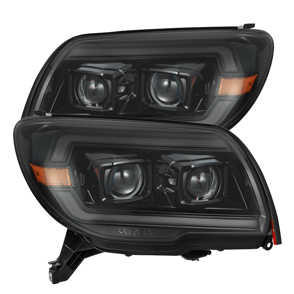 03-09 Toyota 4Runner LUXX-Series LED Projector Headlights Alpha-Black - Apollo Off-Road