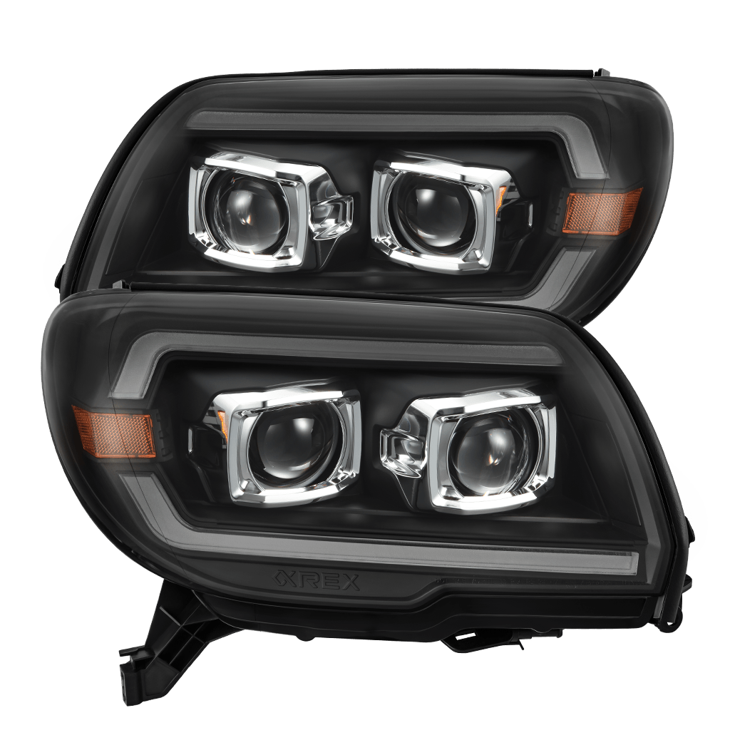 03-09 Toyota 4Runner LUXX-Series LED Projector Headlights Black - Apollo Off-Road