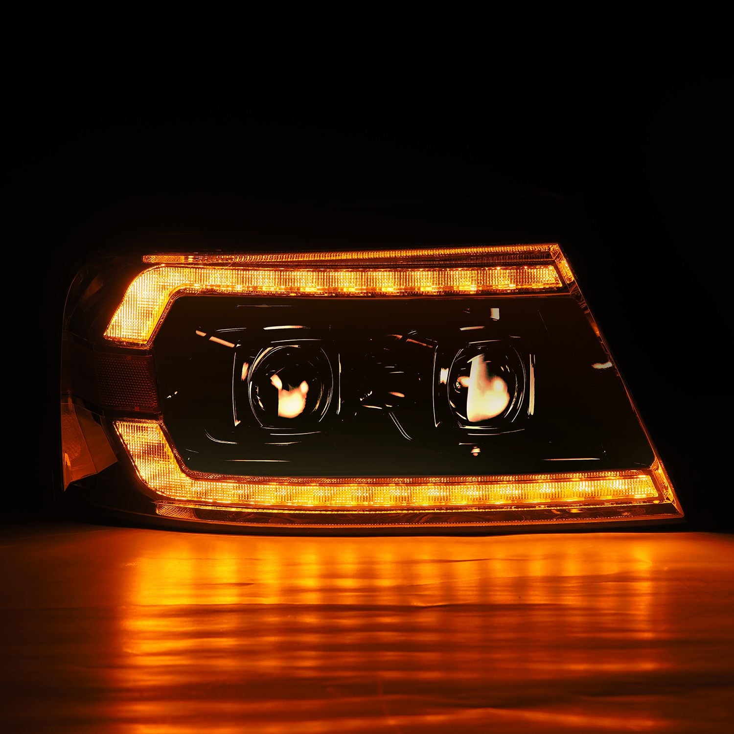 04-08 Ford F150 LUXX-Series Projector Headlights Alpha-Black - Apollo Off-Road