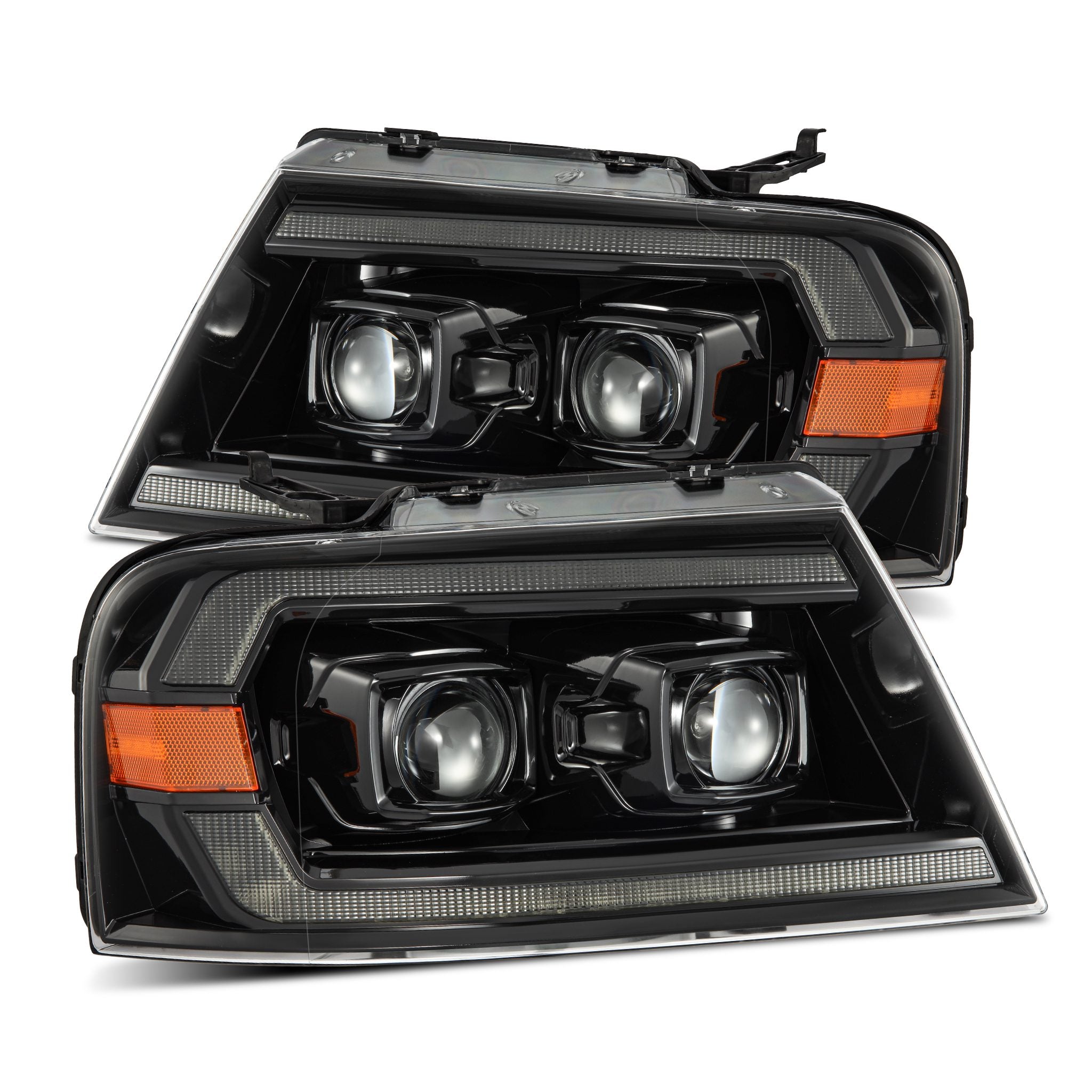 04-08 Ford F150 LUXX-Series Projector Headlights Alpha-Black - Apollo Off-Road