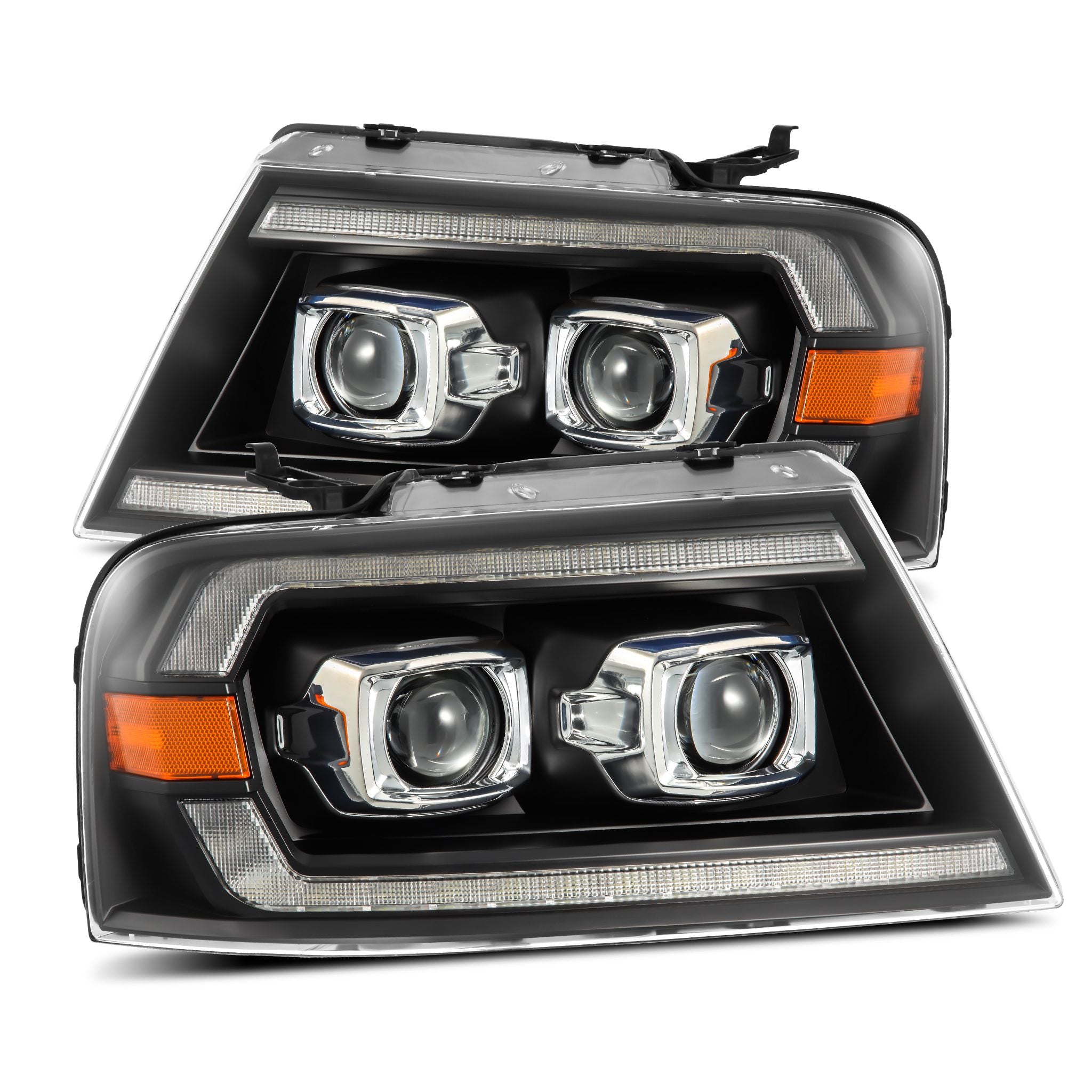 04-08 Ford F150 LUXX-Series Projector Headlights Black - Apollo Off-Road