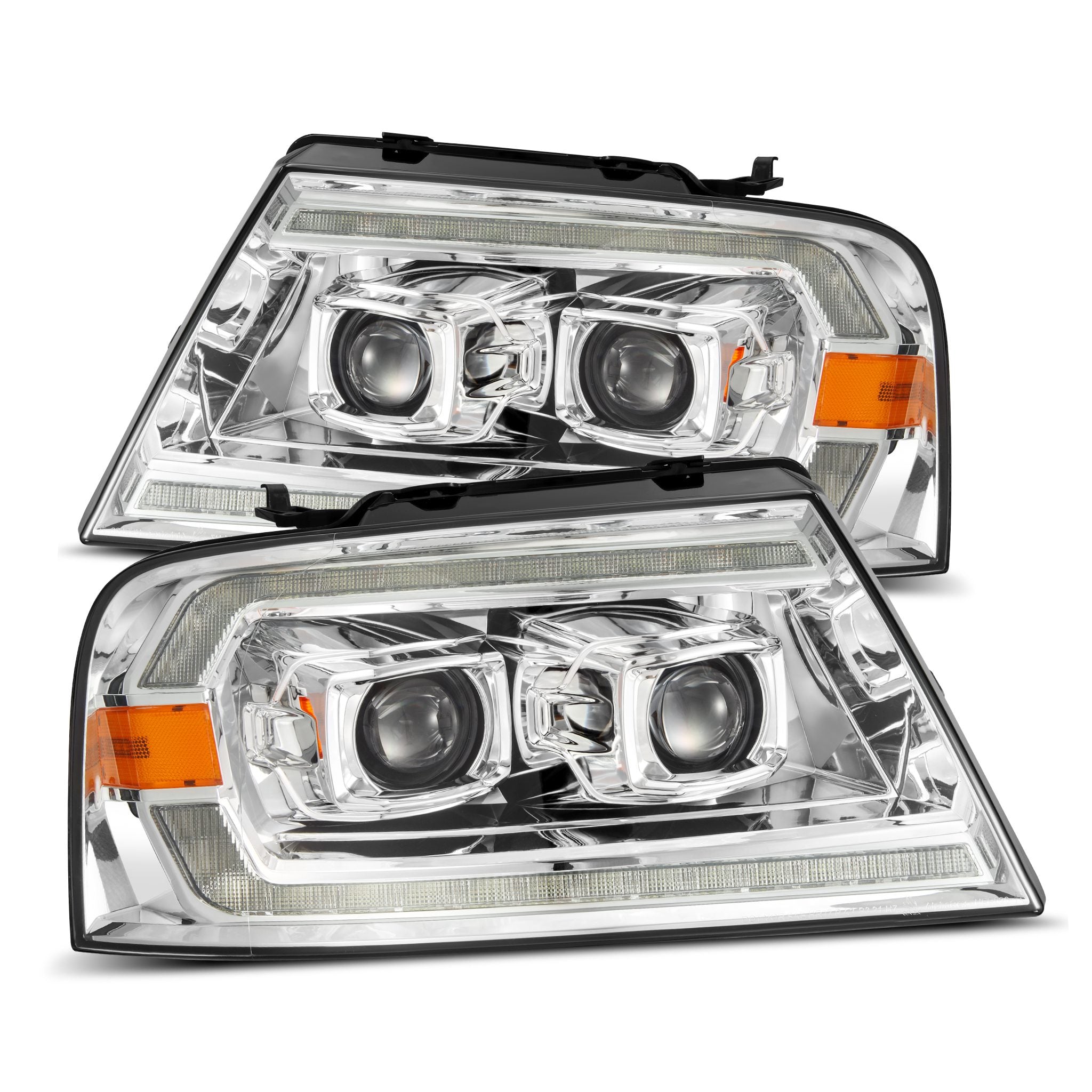 04-08 Ford F150 LUXX-Series Projector Headlights Chrome - Apollo Off-Road