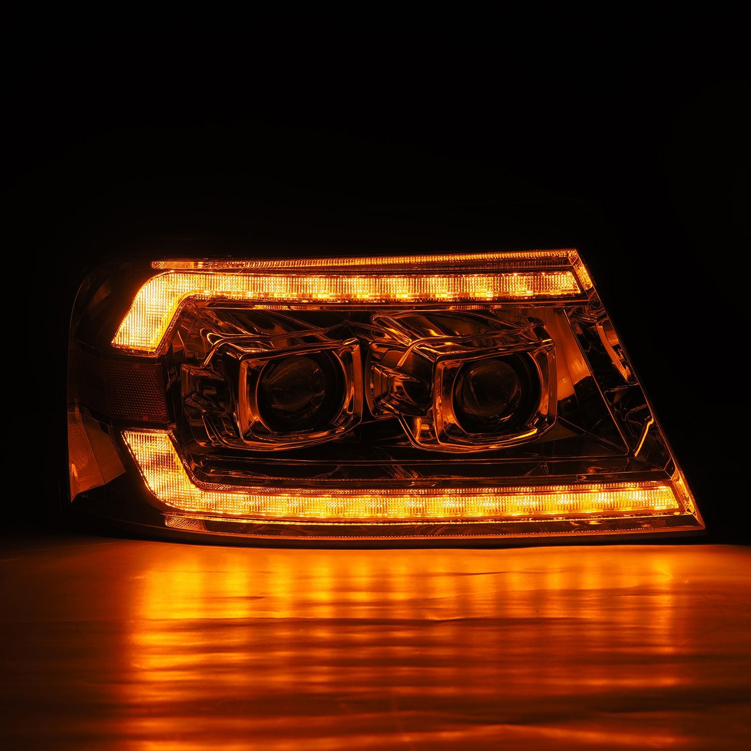 04-08 Ford F150 LUXX-Series Projector Headlights Chrome - Apollo Off-Road
