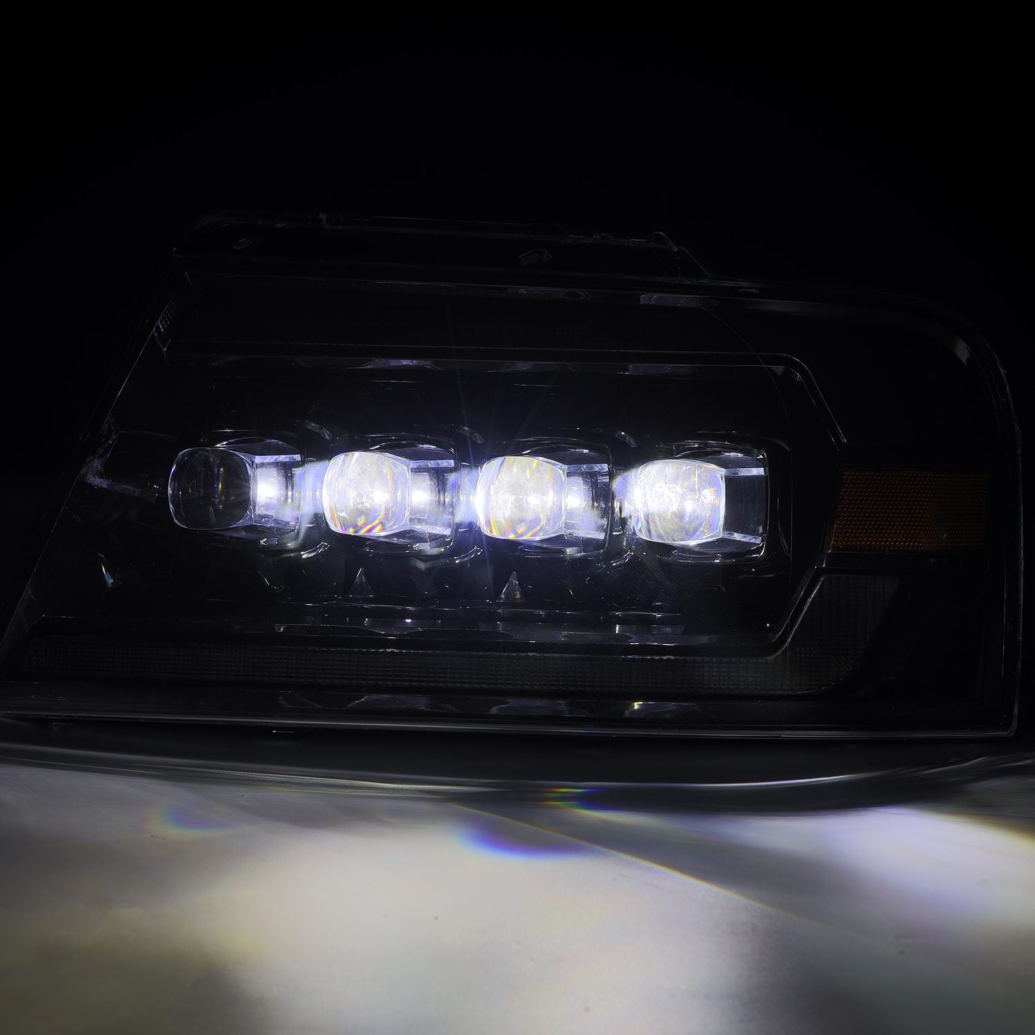 04-08 Ford F150 NOVA-Series LED Projector Headlights in Alpha-Black - Apollo Off-Road