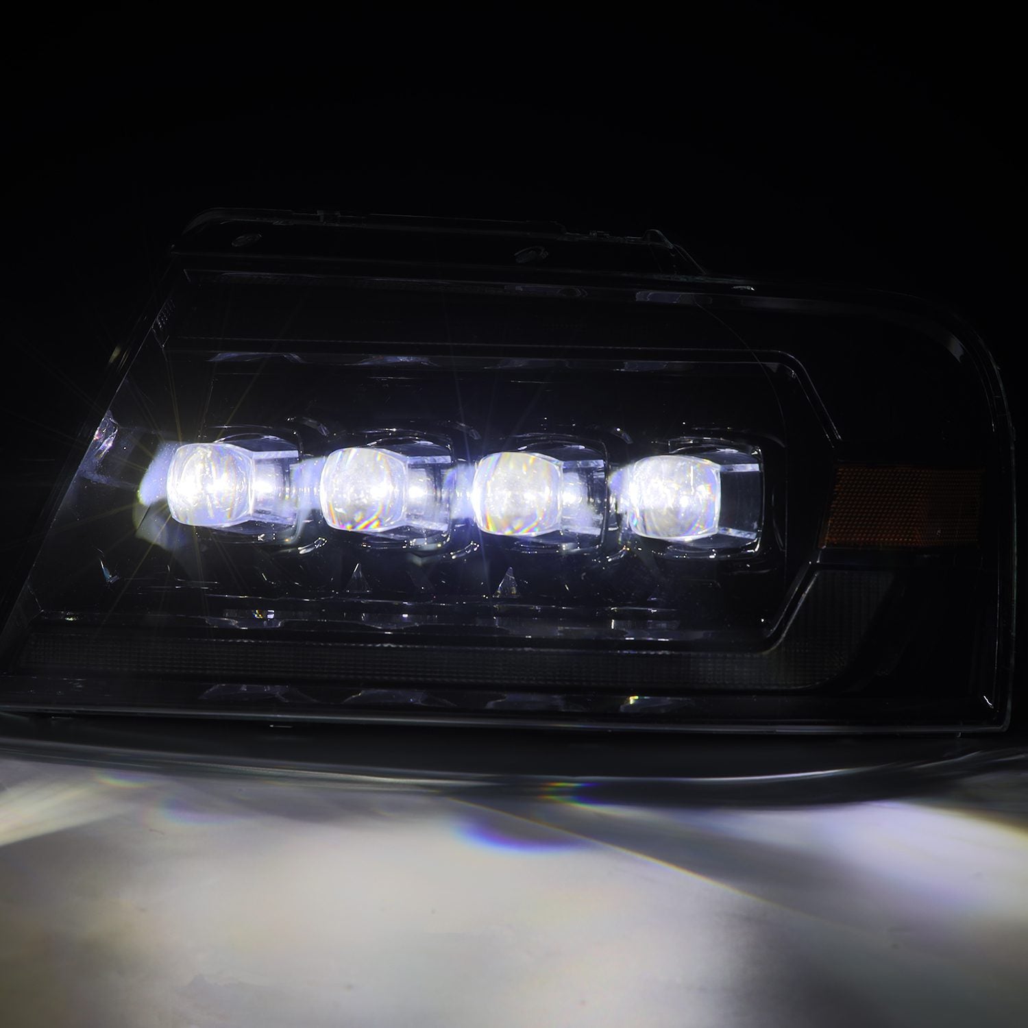 04-08 Ford F150 NOVA-Series LED Projector Headlights in Alpha-Black - Apollo Off-Road