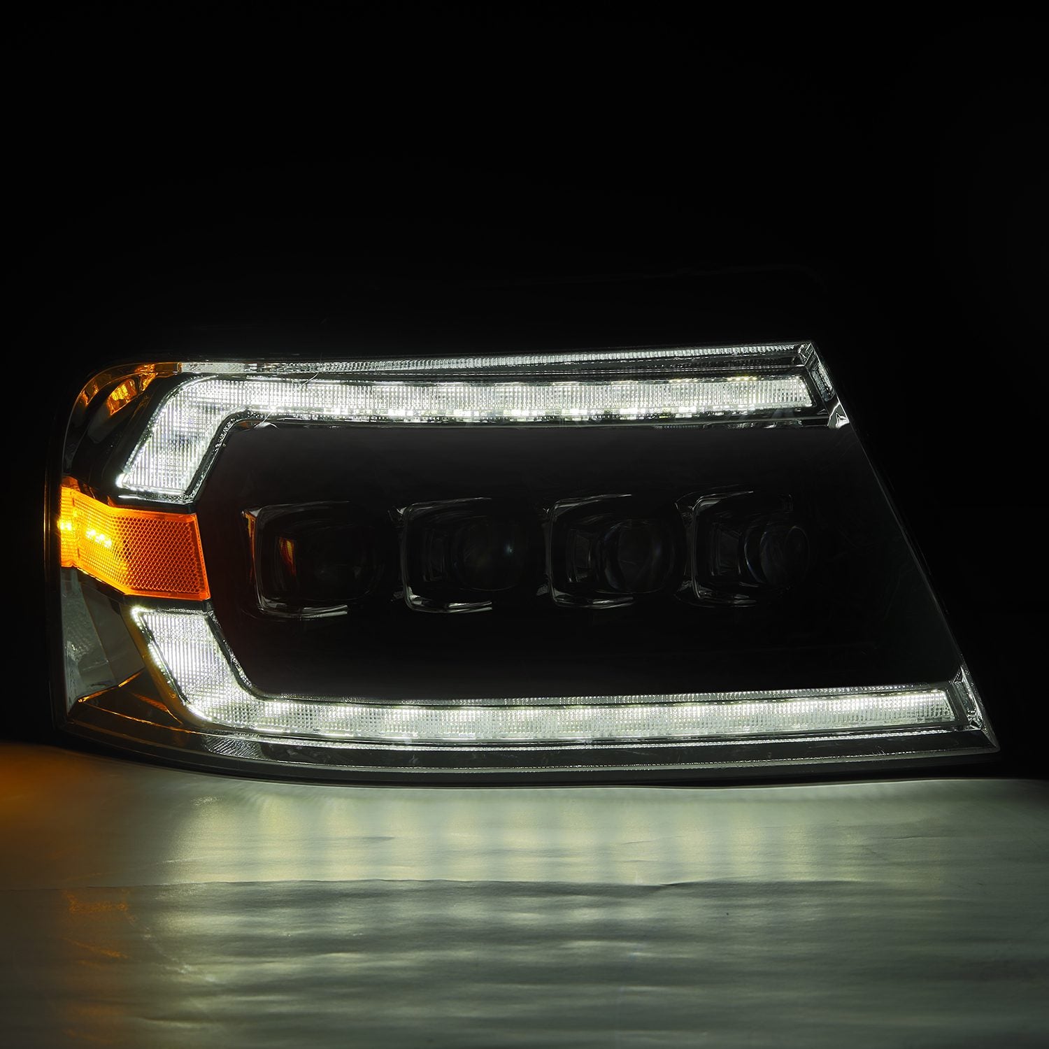 04-08 Ford F150 NOVA-Series LED Projector Headlights in Black - Apollo Off-Road