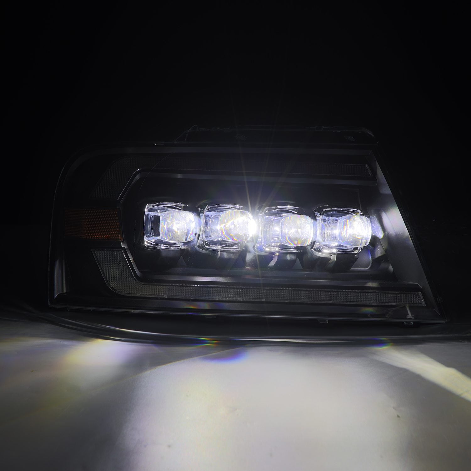 04-08 Ford F150 NOVA-Series LED Projector Headlights in Black - Apollo Off-Road