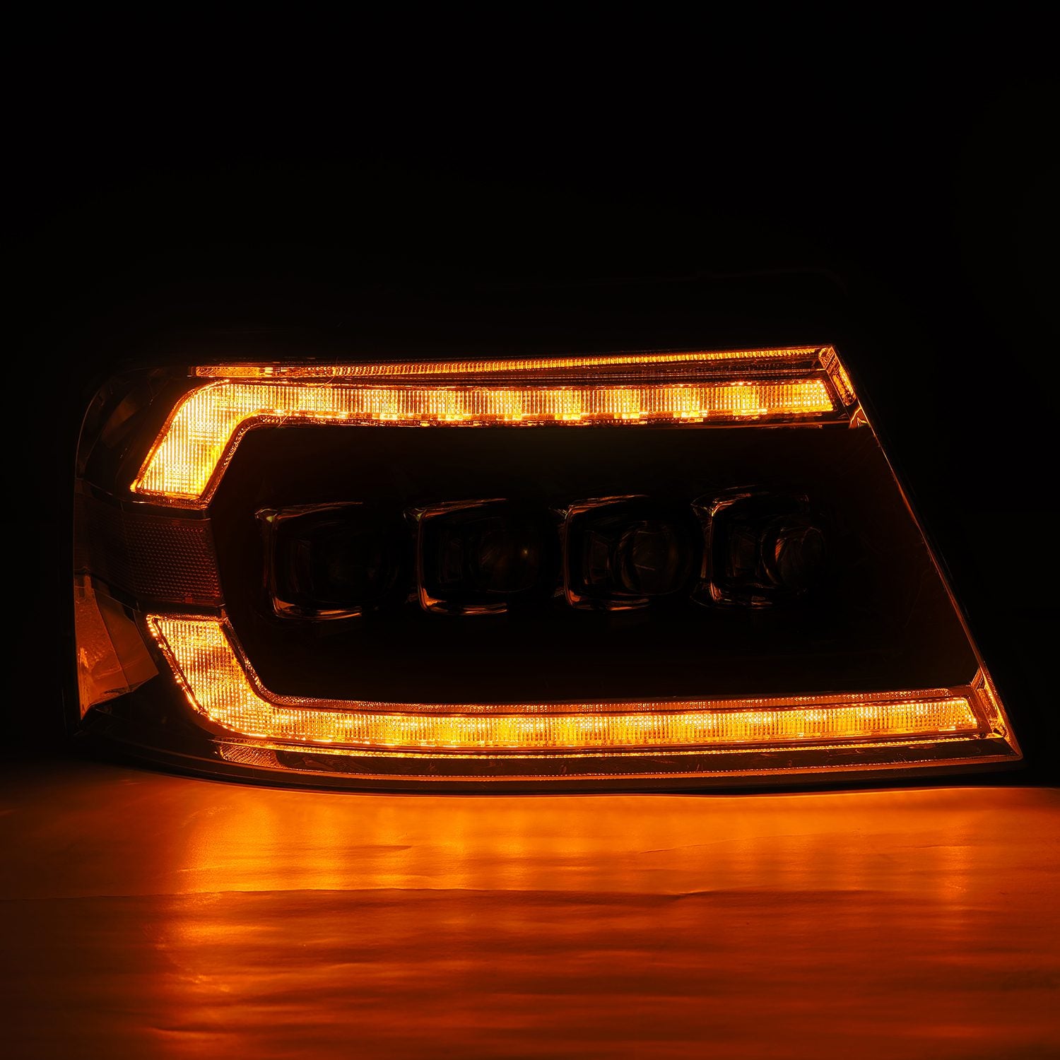 04-08 Ford F150 NOVA-Series LED Projector Headlights in Black - Apollo Off-Road