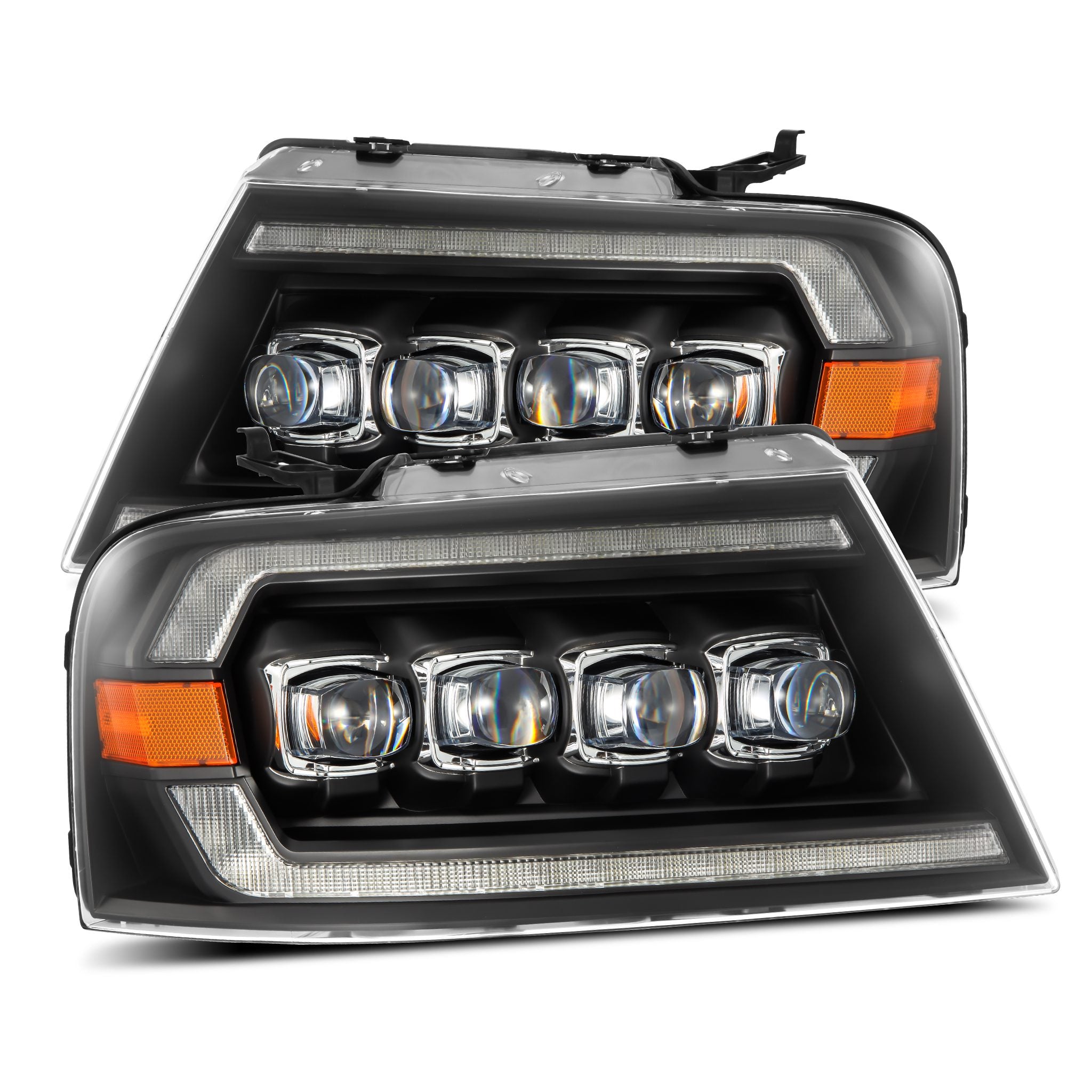 04-08 Ford F150 NOVA-Series LED Projector Headlights in Black - Apollo Off-Road