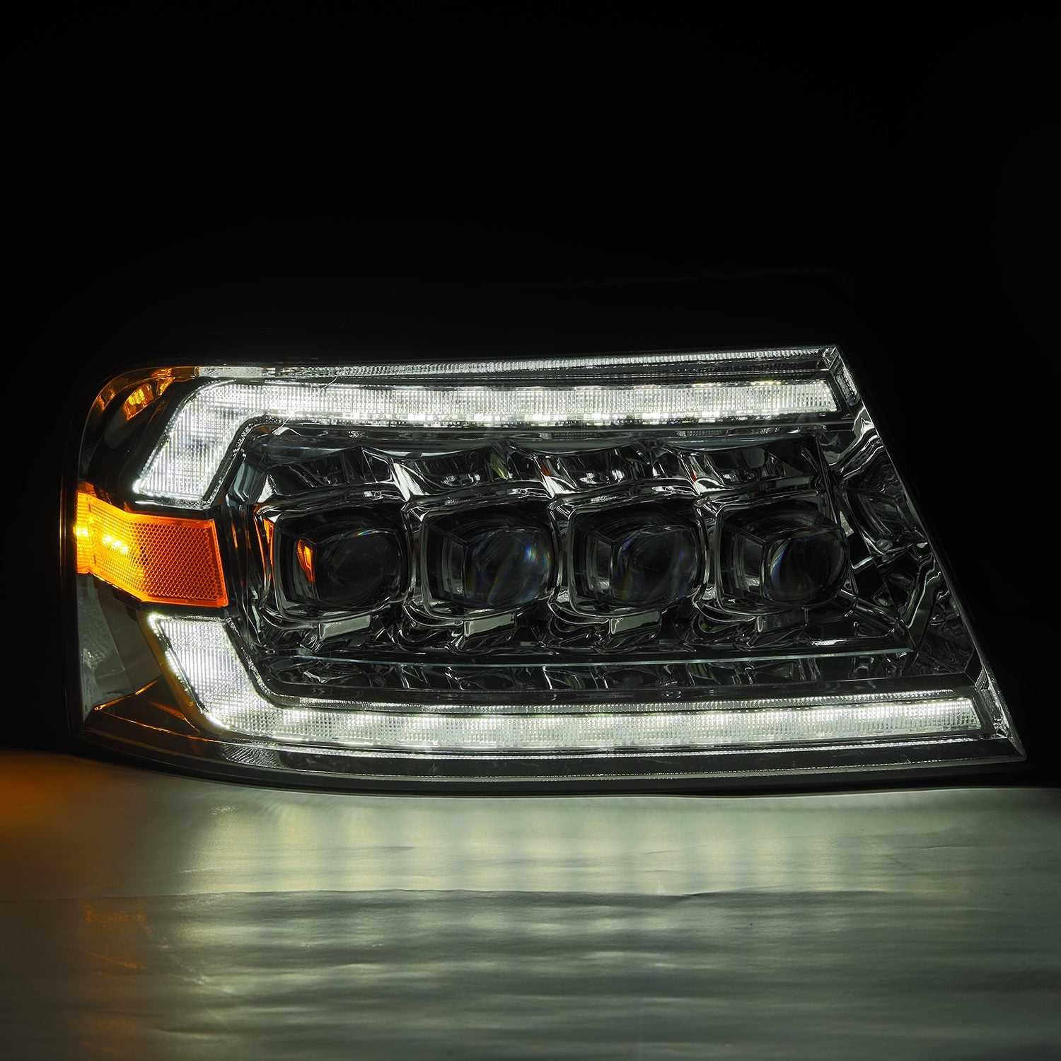 04-08 Ford F150 NOVA-Series LED Projector Headlights in Chrome - Apollo Off-Road