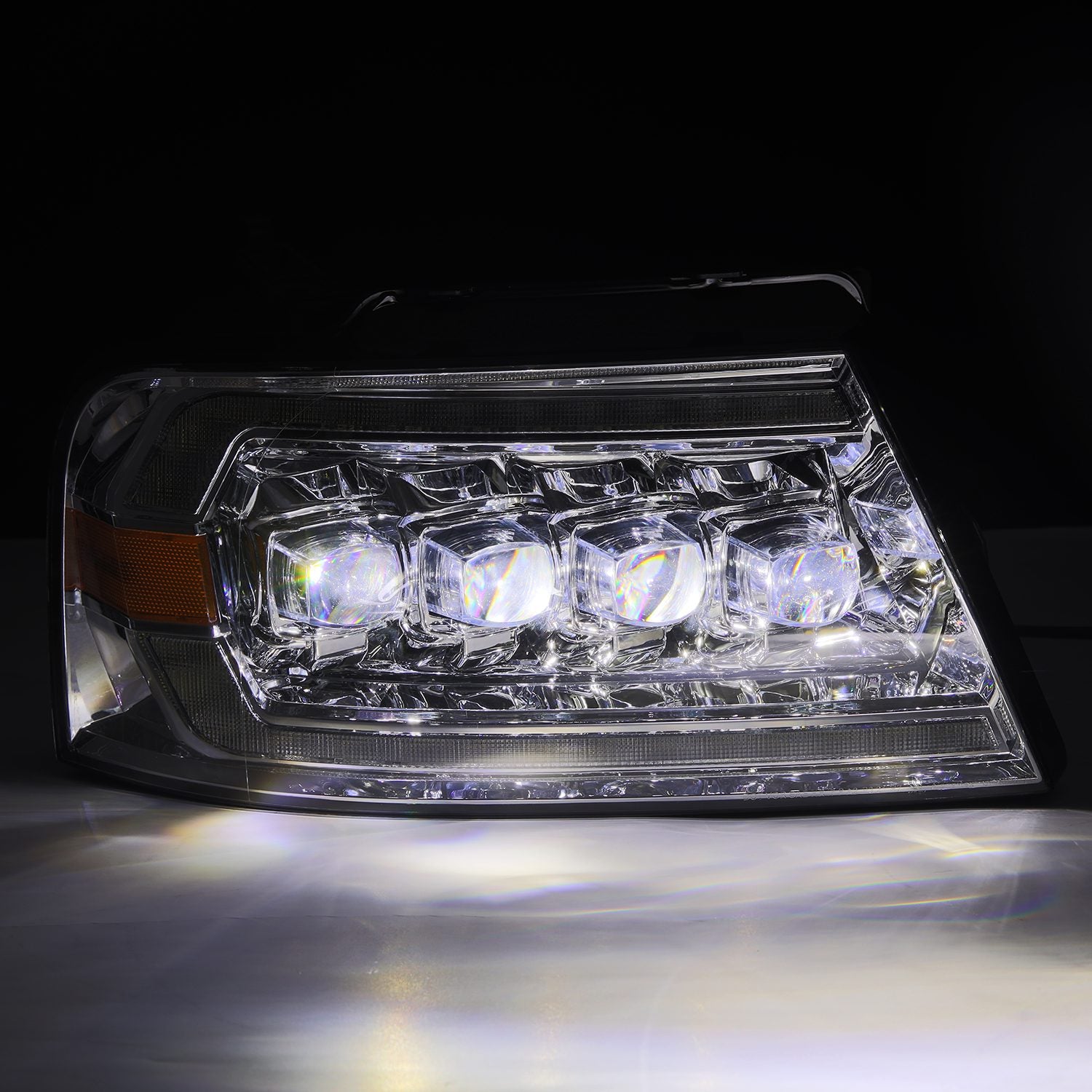 04-08 Ford F150 NOVA-Series LED Projector Headlights in Chrome - Apollo Off-Road