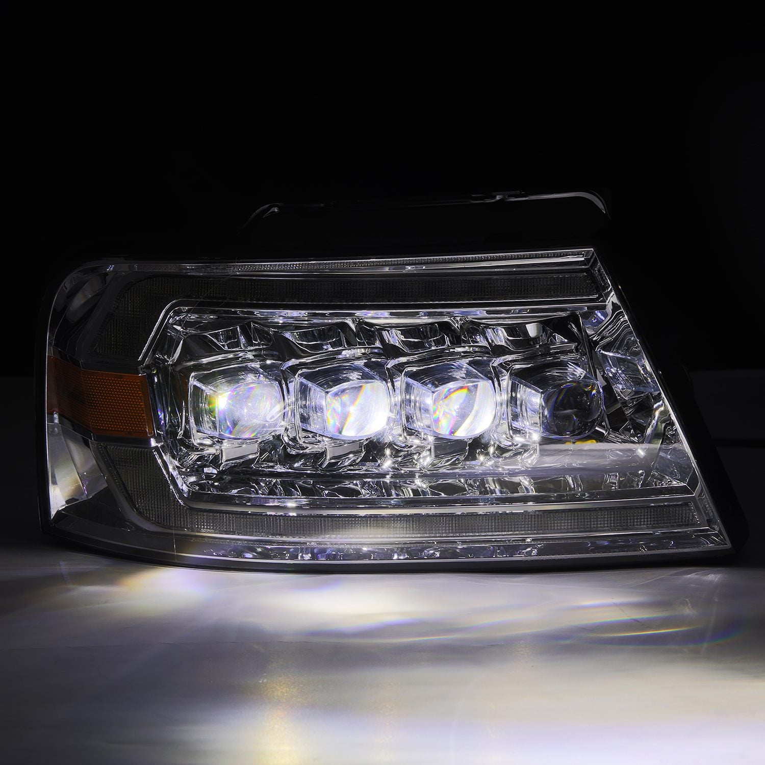 04-08 Ford F150 NOVA-Series LED Projector Headlights in Chrome - Apollo Off-Road