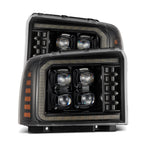 05-07 Ford Super Duty/Excursion NOVA-Series Projector Headlights Alpha-Black - Apollo Off-Road