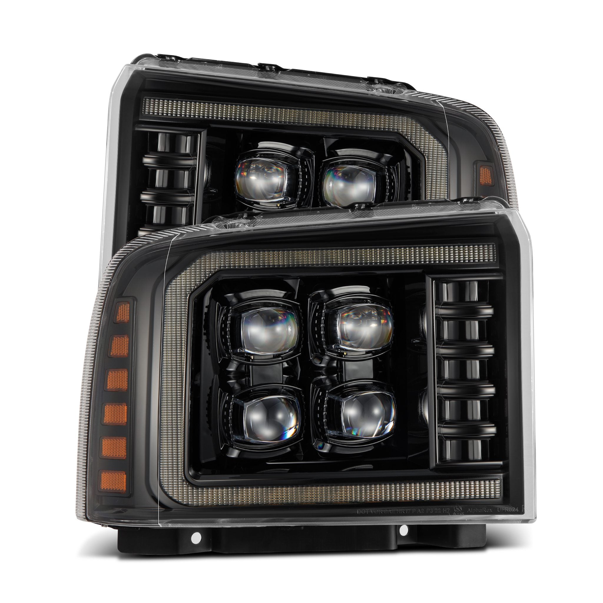 05-07 Ford Super Duty/Excursion NOVA-Series Projector Headlights Alpha-Black - Apollo Off-Road