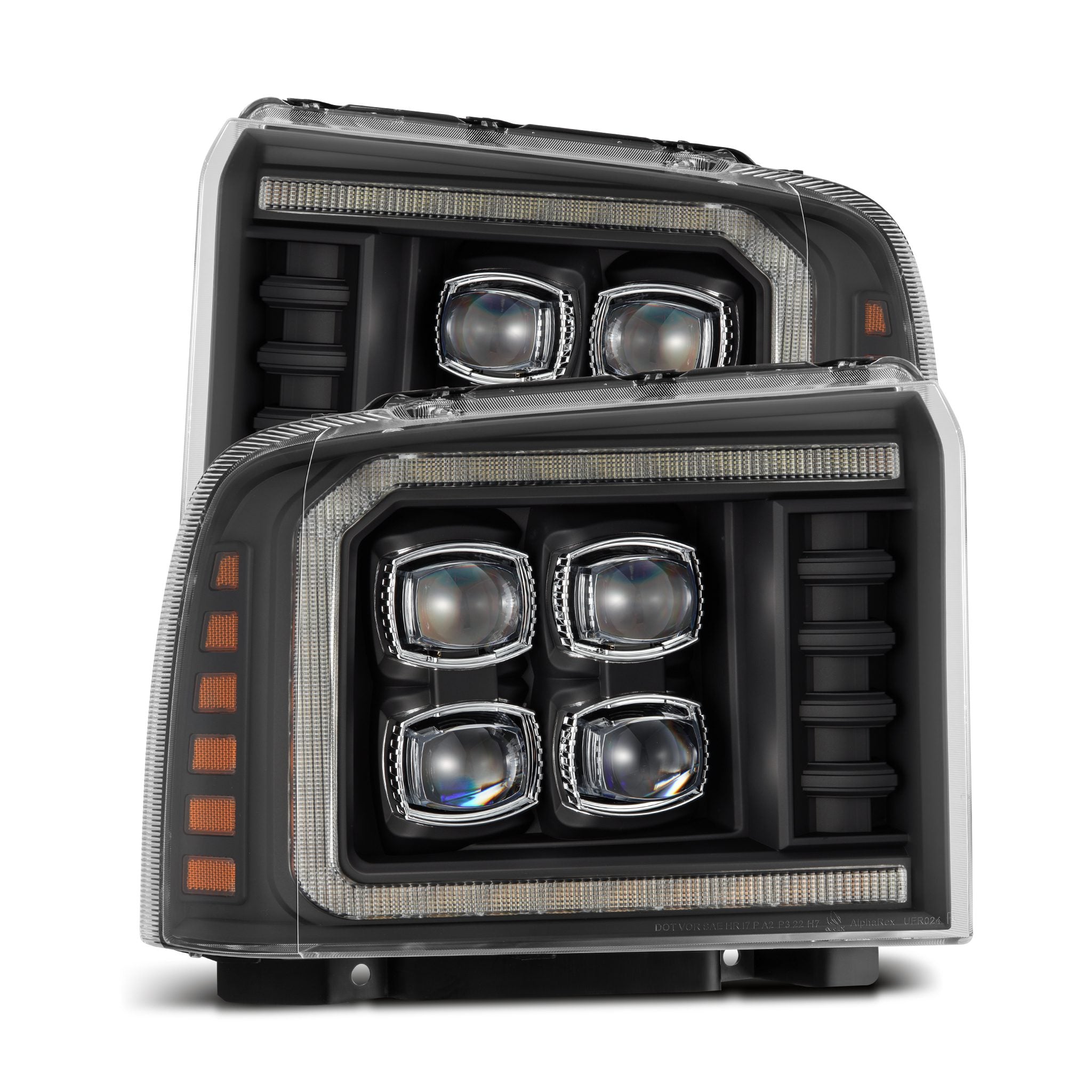 05-07 Ford Super Duty/Excursion NOVA-Series Projector Headlights Black - Apollo Off-Road