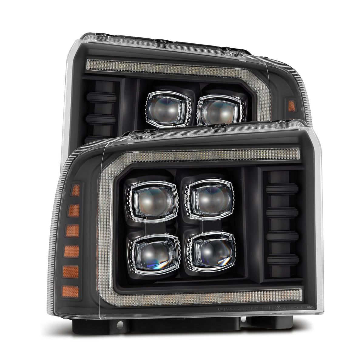 05-07 Ford Super Duty/Excursion NOVA-Series Projector Headlights Black - Apollo Off-Road