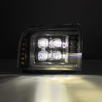 05-07 Ford Super Duty/Excursion NOVA-Series Projector Headlights Black - Apollo Off-Road