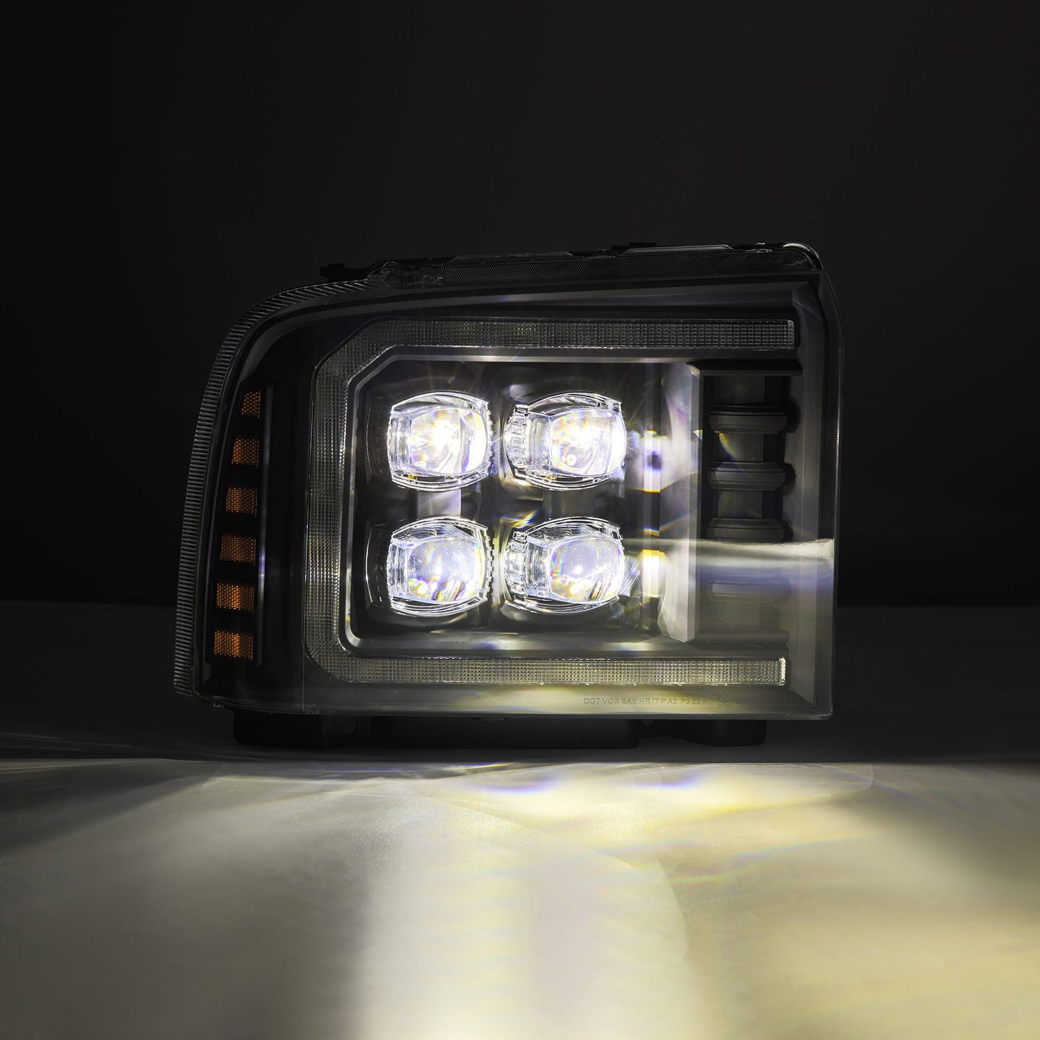 05-07 Ford Super Duty/Excursion NOVA-Series Projector Headlights Black - Apollo Off-Road