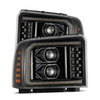 05-07 Ford Super Duty/Excursion PRO-Series Projector Headlights Alpha-Black - Apollo Off-Road