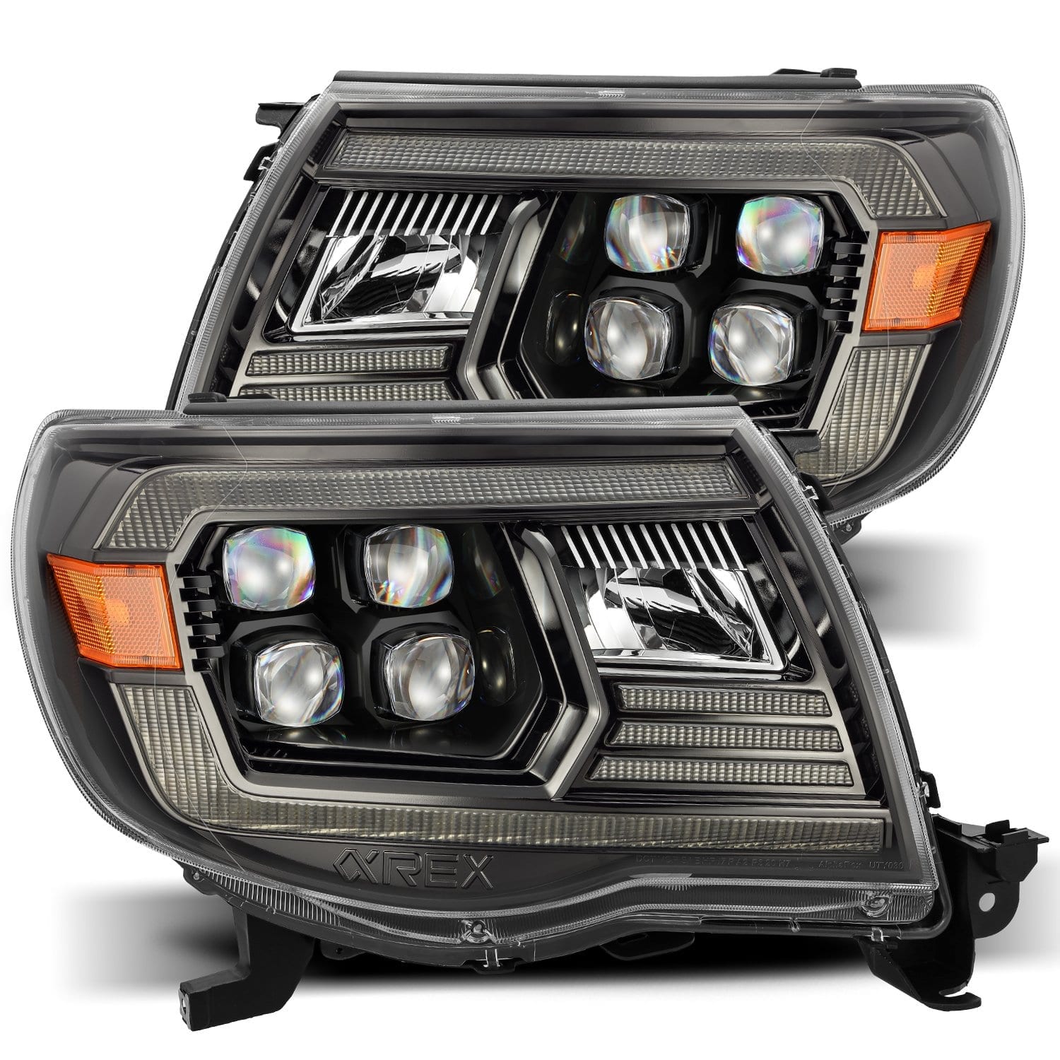 05-11 Toyota Tacoma NOVA-Series LED Projector Headlights in Alpha-Black - Apollo Off-Road