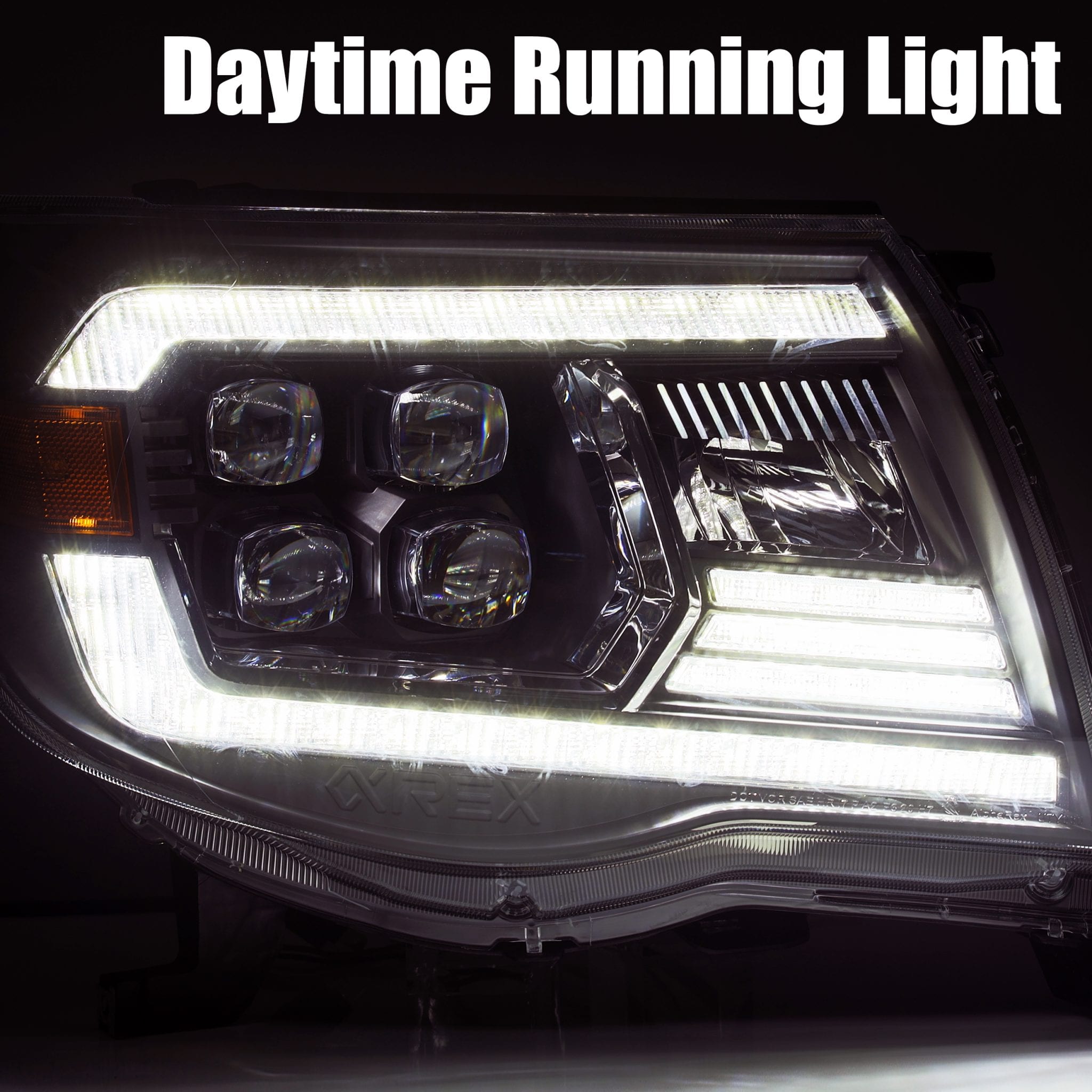 05-11 Toyota Tacoma NOVA-Series LED Projector Headlights in Black - Apollo Off-Road