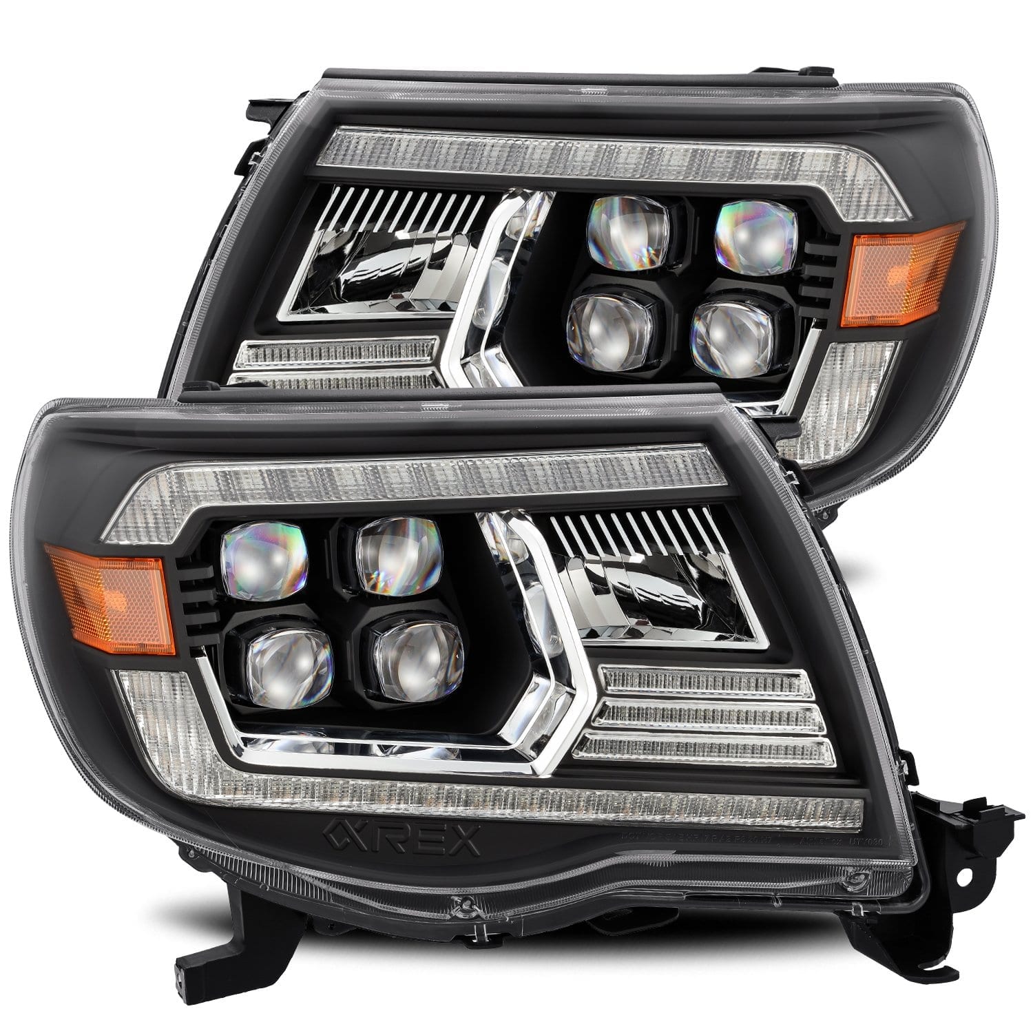 05-11 Toyota Tacoma NOVA-Series LED Projector Headlights in Black - Apollo Off-Road
