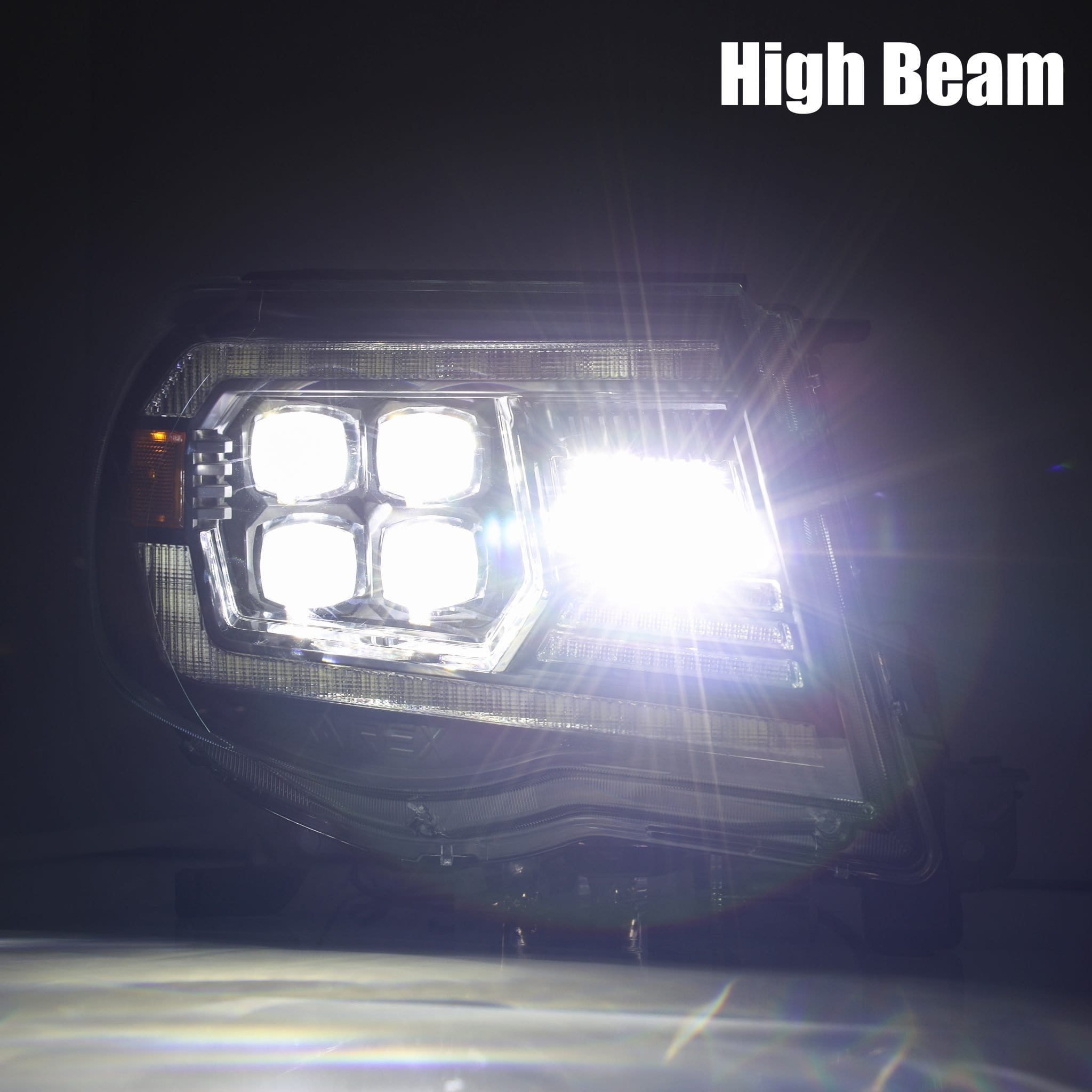 05-11 Toyota Tacoma NOVA-Series LED Projector Headlights in Black - Apollo Off-Road