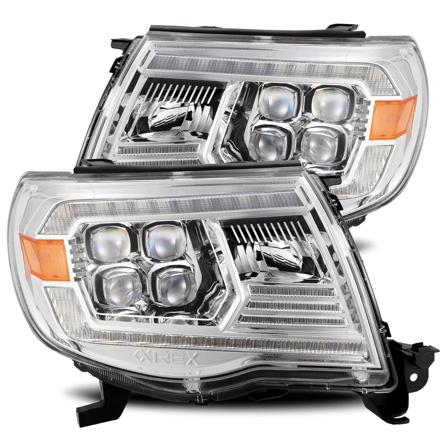 05-11 Toyota Tacoma NOVA-Series LED Projector Headlights in Chrome - Apollo Off-Road
