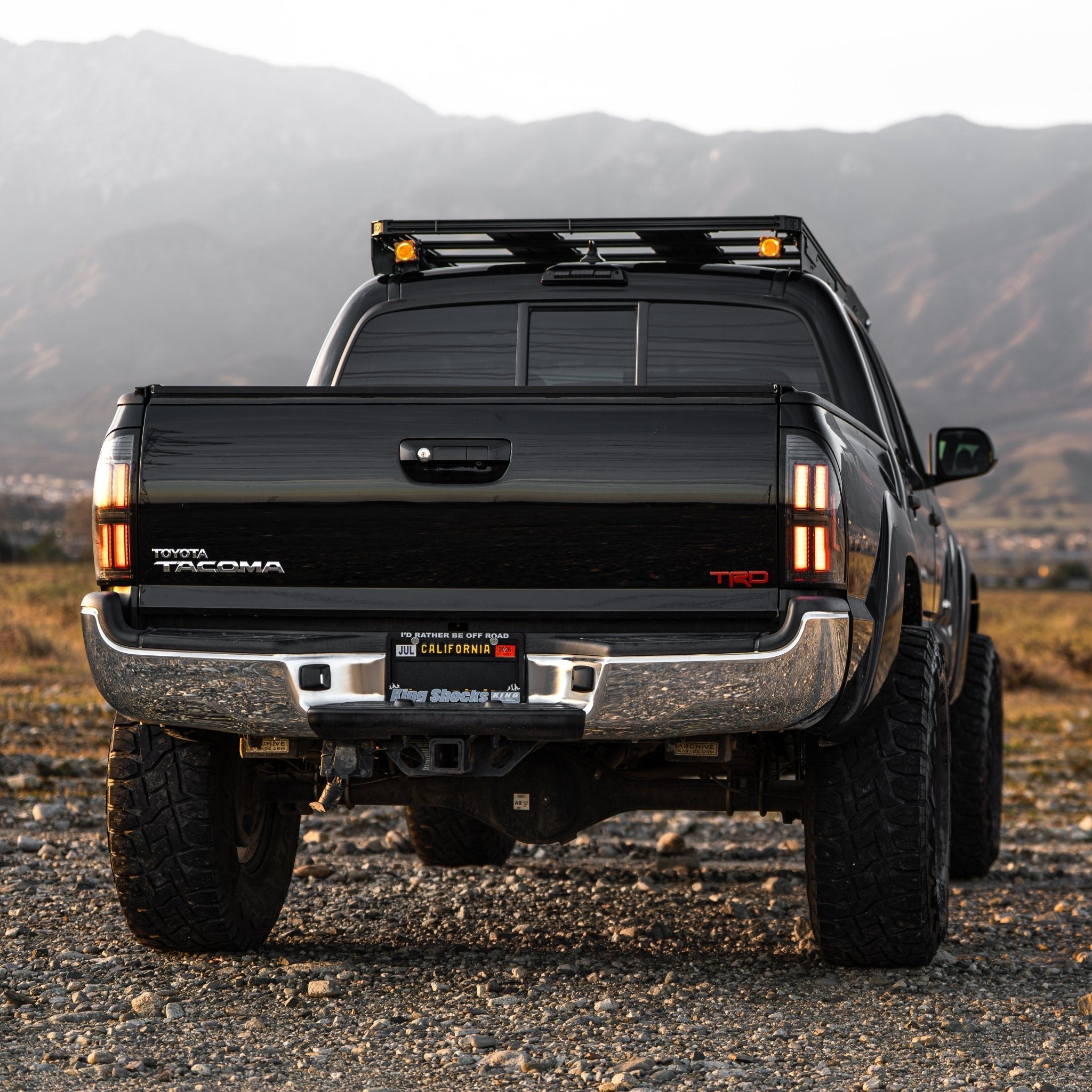 05-15 Toyota Tacoma NOVA-Series Prismatic LED Tail Lights Alpha-Black - Apollo Off-Road