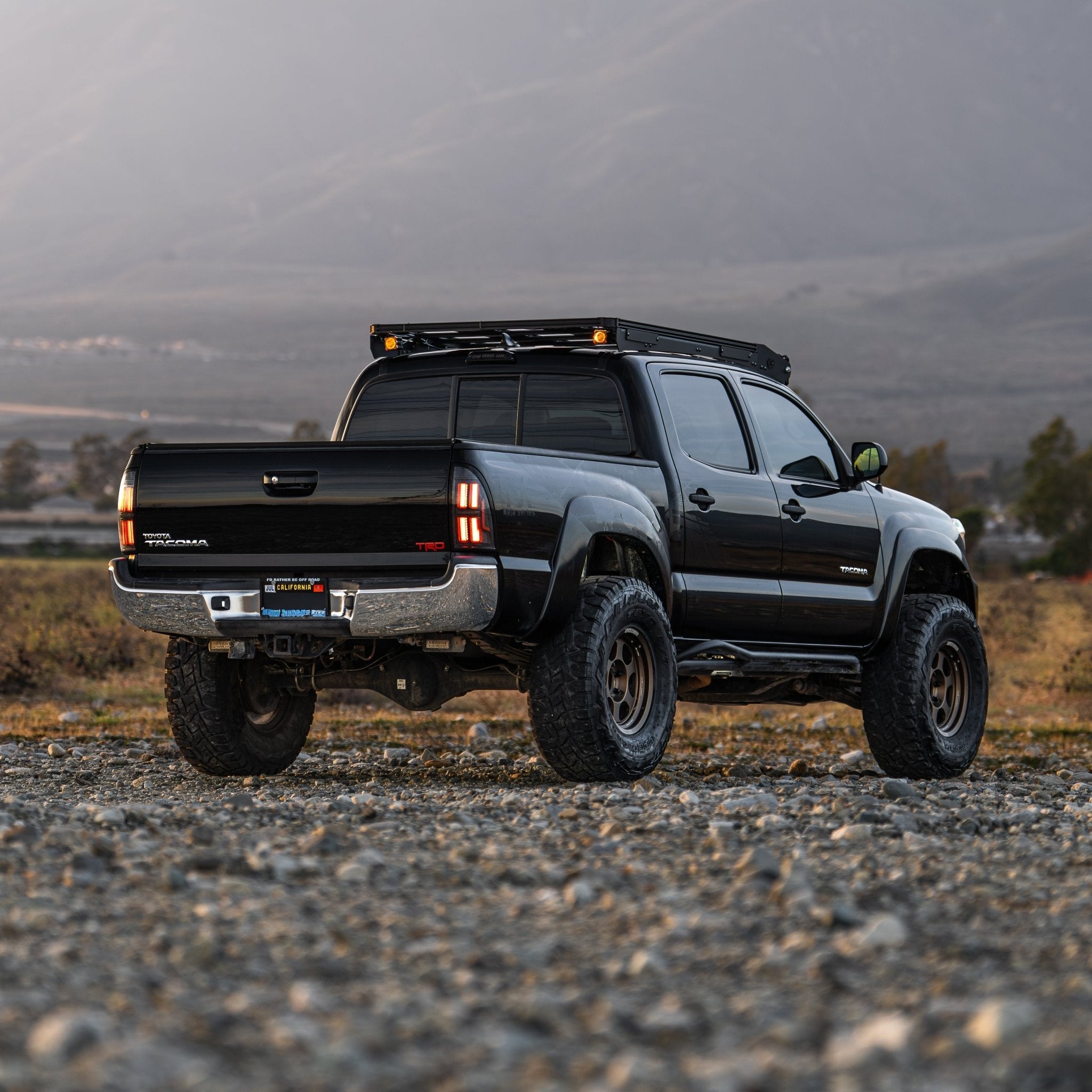 05-15 Toyota Tacoma NOVA-Series Prismatic LED Tail Lights Alpha-Black - Apollo Off-Road